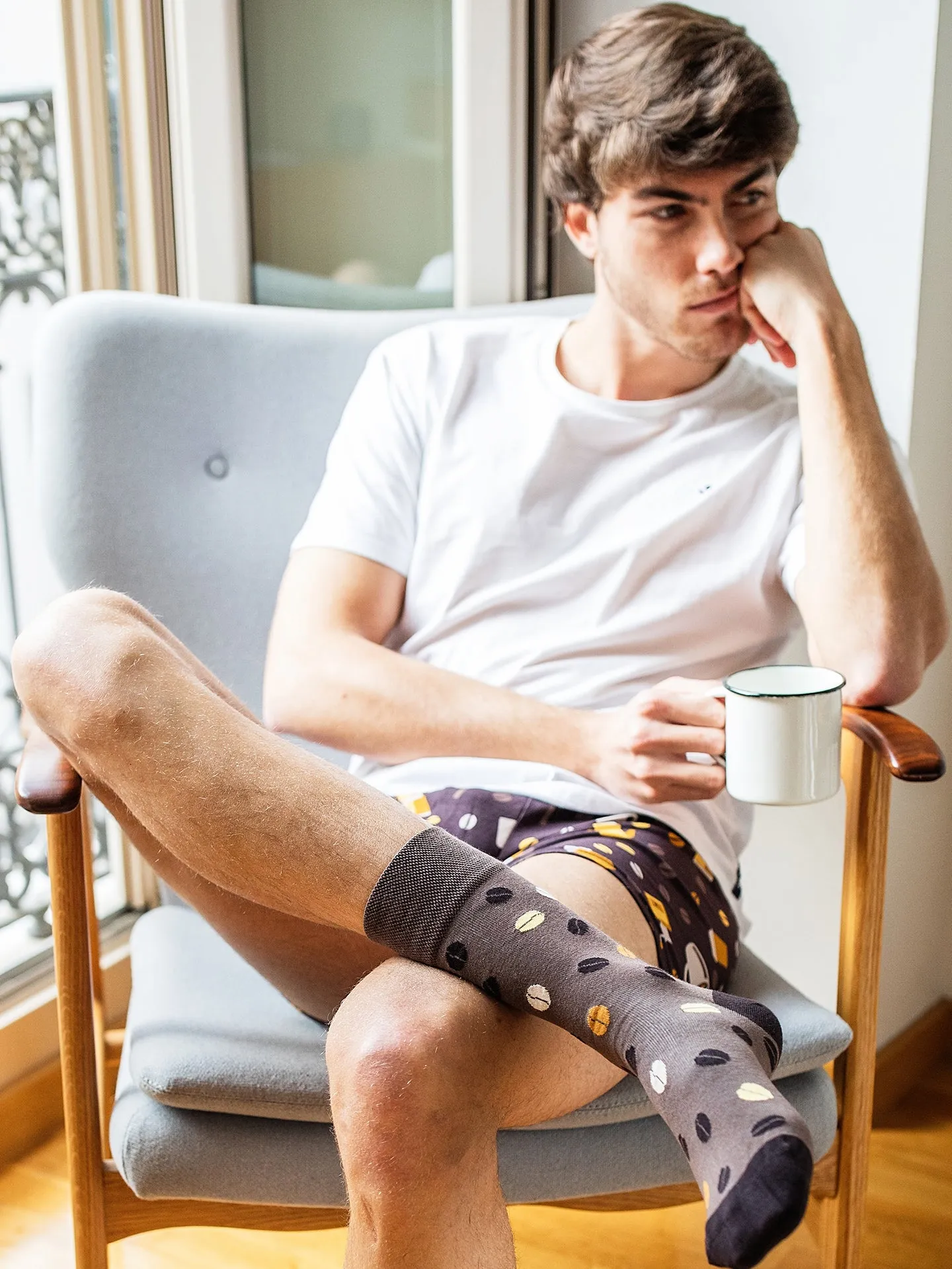 Bóxeres alegres para hombre Granos de café - Image 7