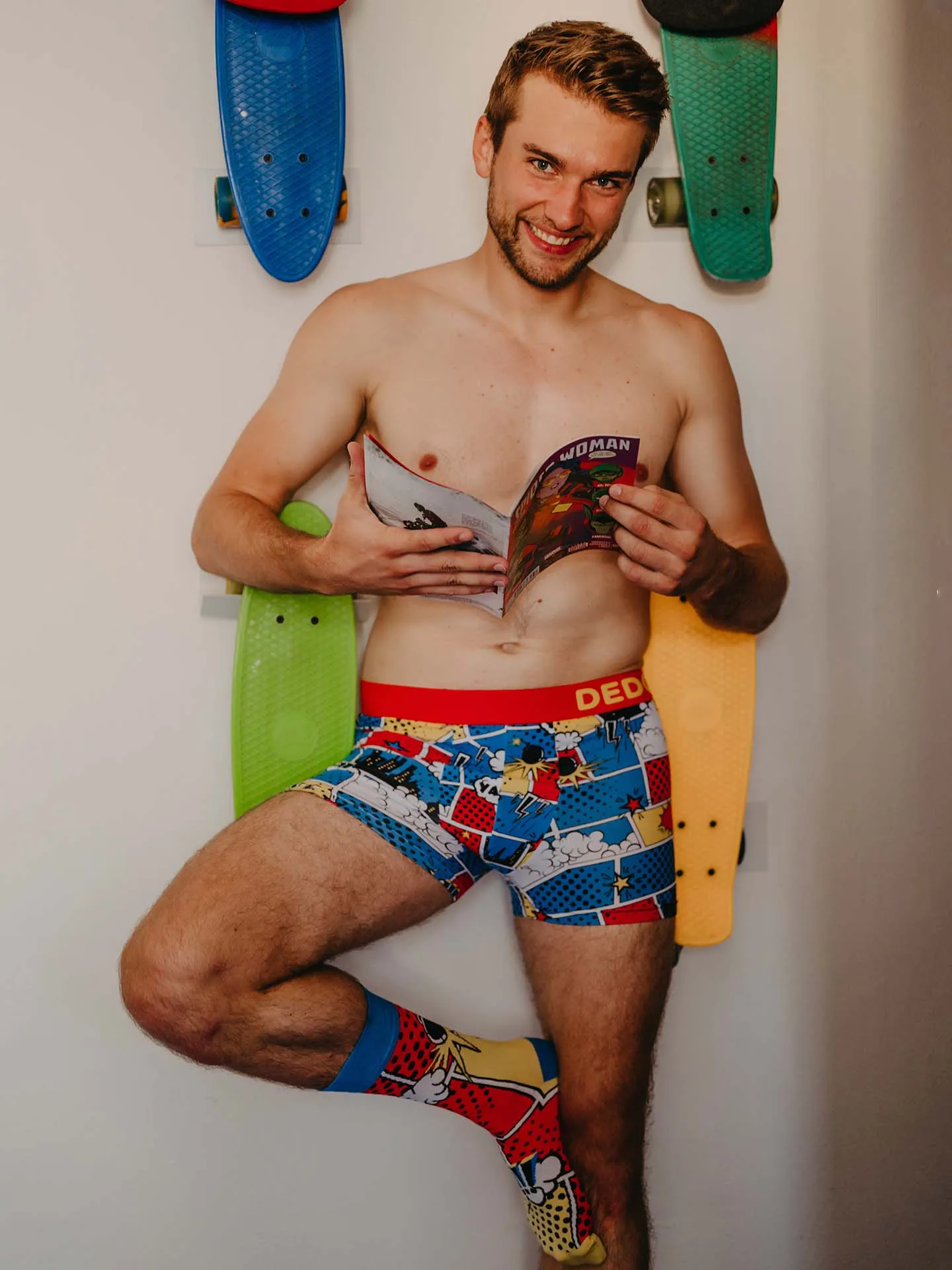 Bóxeres alegres para hombre Cómics de colores - Image 5