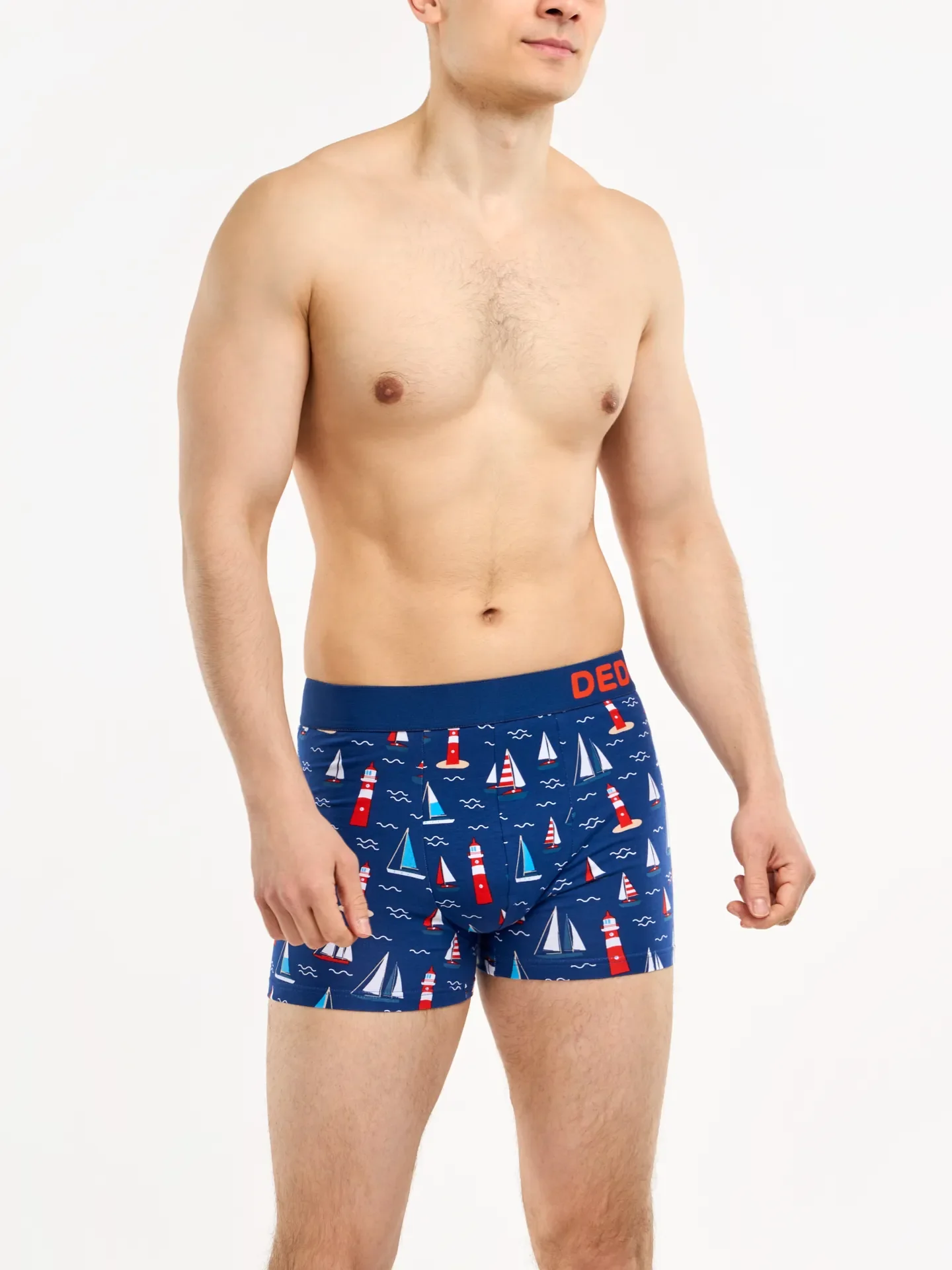 Bóxeres alegres para hombre Veleros y faro - Image 3