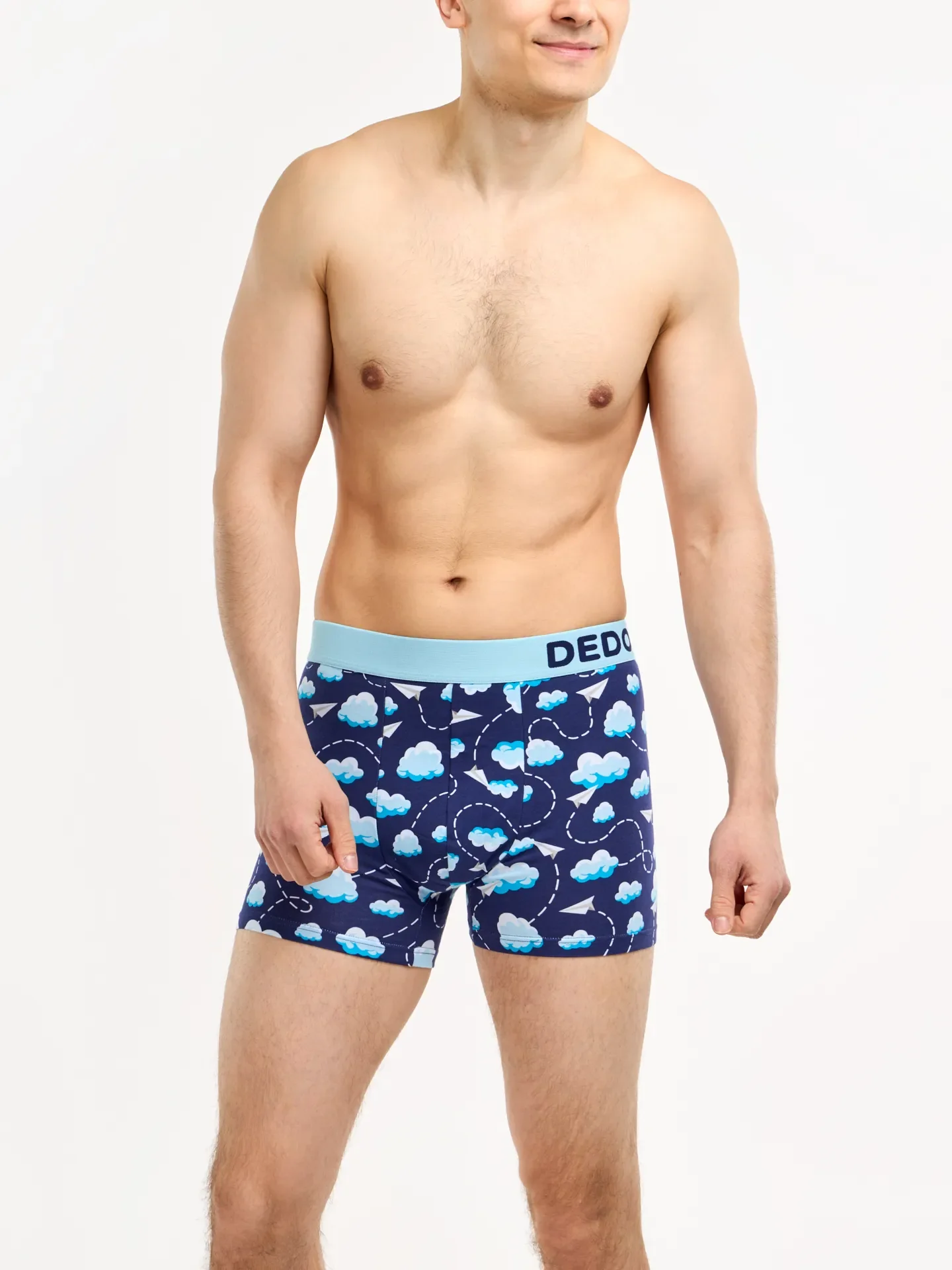 Bóxeres alegres para hombre Nubes y aviones de papel - Image 2