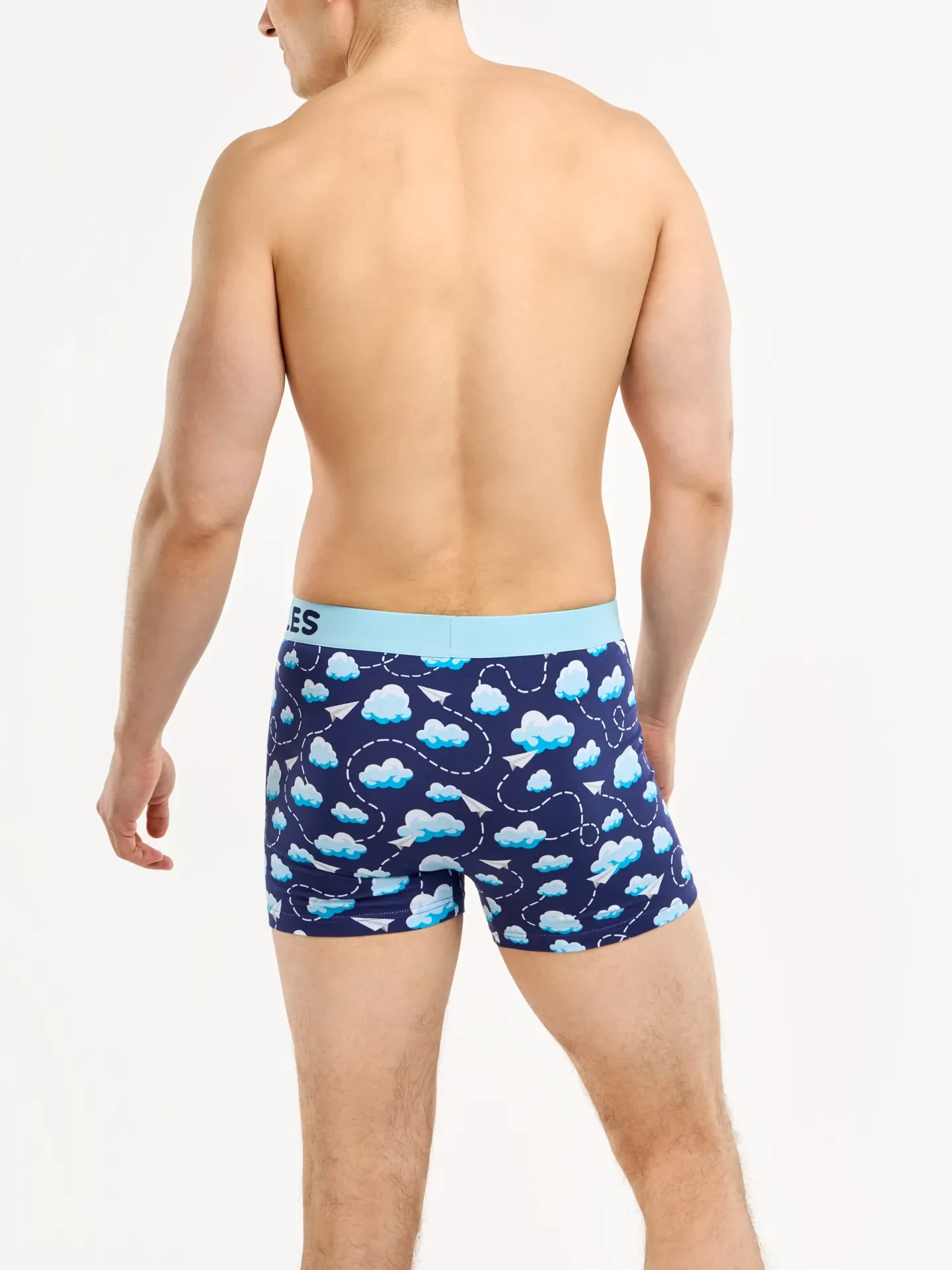 Bóxeres alegres para hombre Nubes y aviones de papel - Image 4