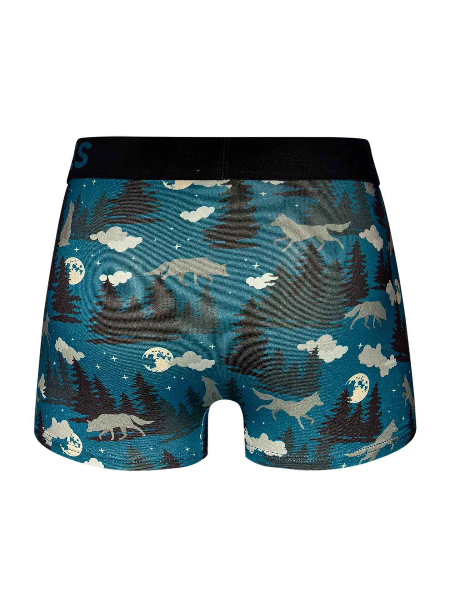 Bóxeres de pierna corta para hombre Lobo y luna - Image 4
