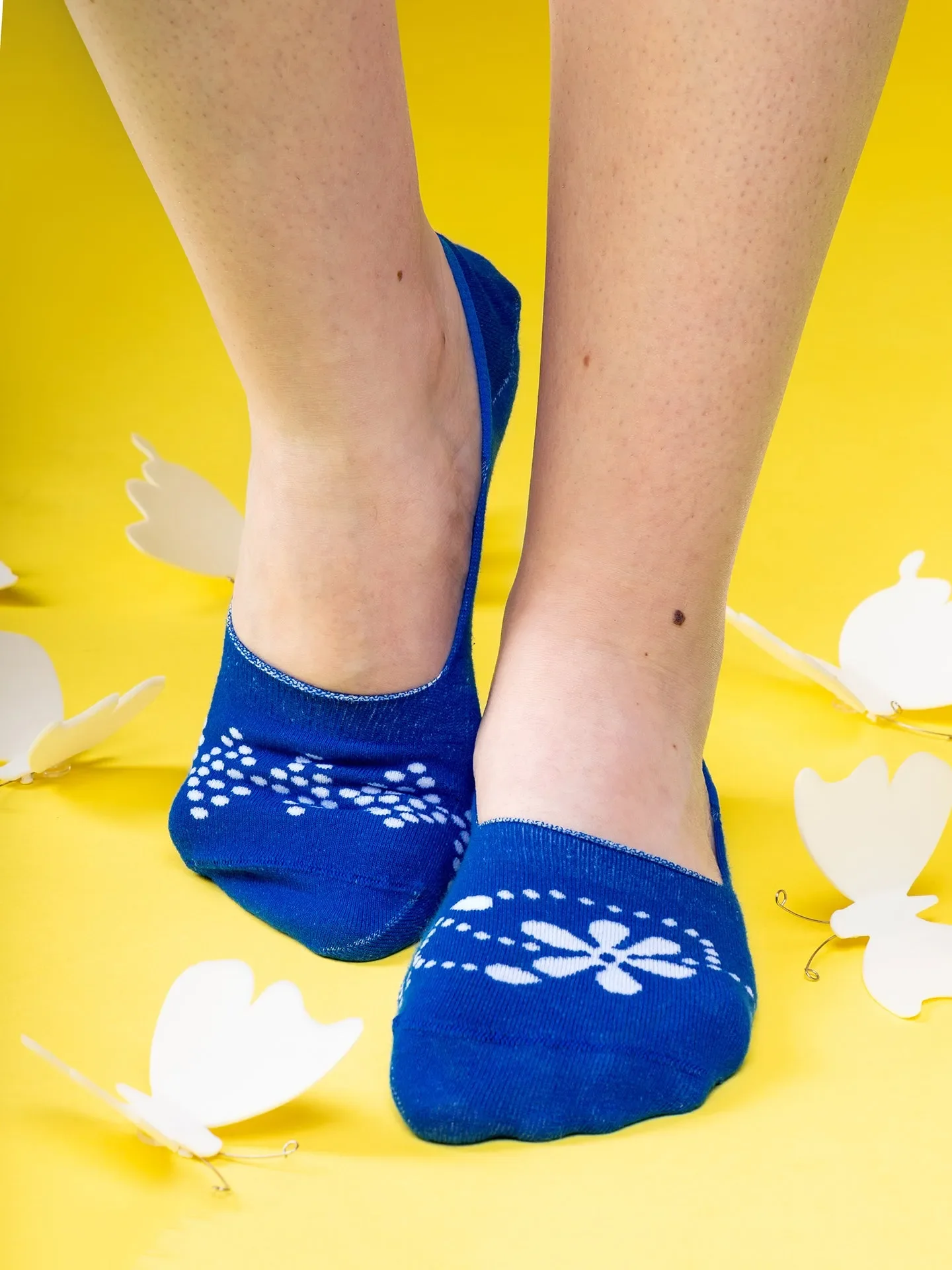 Calcetines invisibles alegres Estampado azul - Image 2
