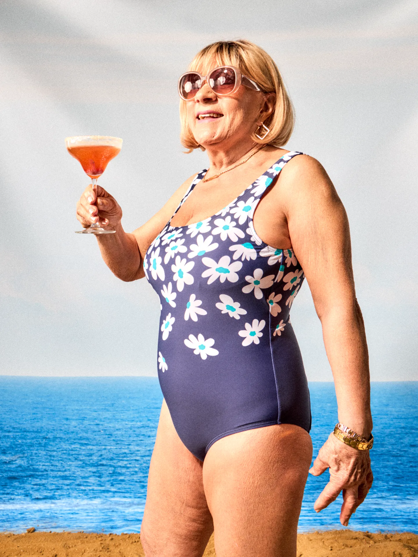 Bañador alegre de mujer Margaritas azules - Image 2