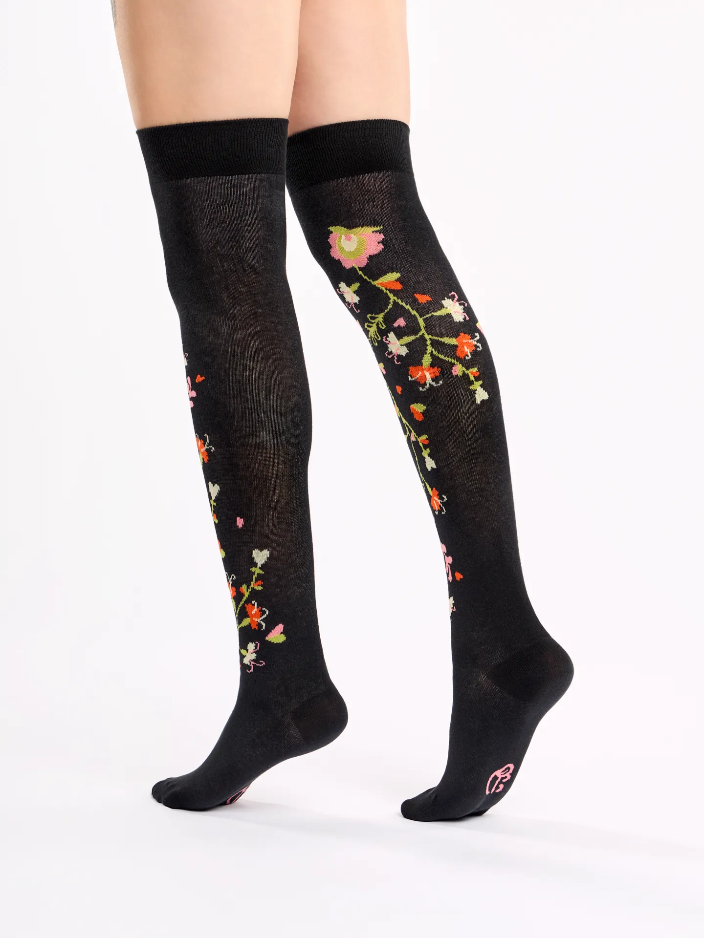 Calcetines alegres por encima de la rodilla Naturaleza étnica - Image 3