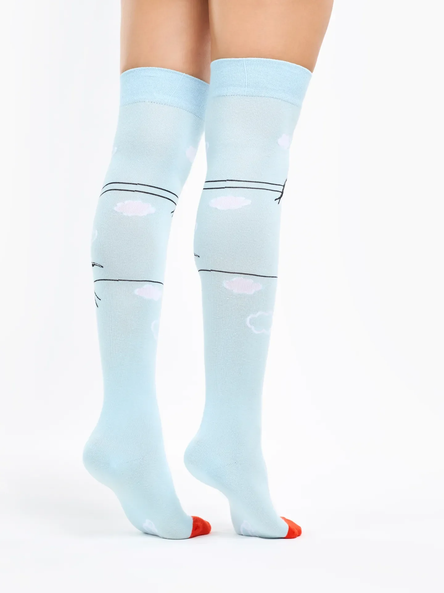 Calcetines alegres por encima de la rodilla Golondrinas - Image 3