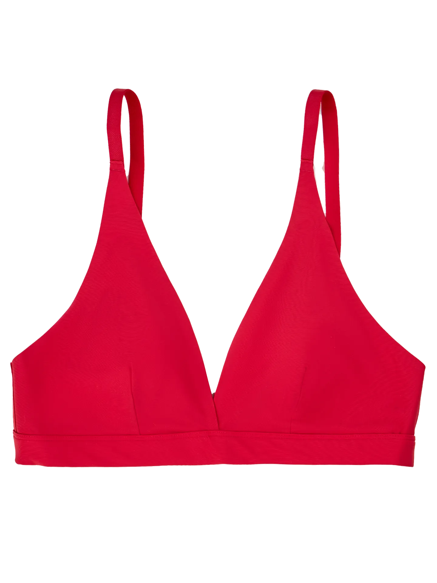 Bralette triangular sin costuras para mujer Rojo pasión
