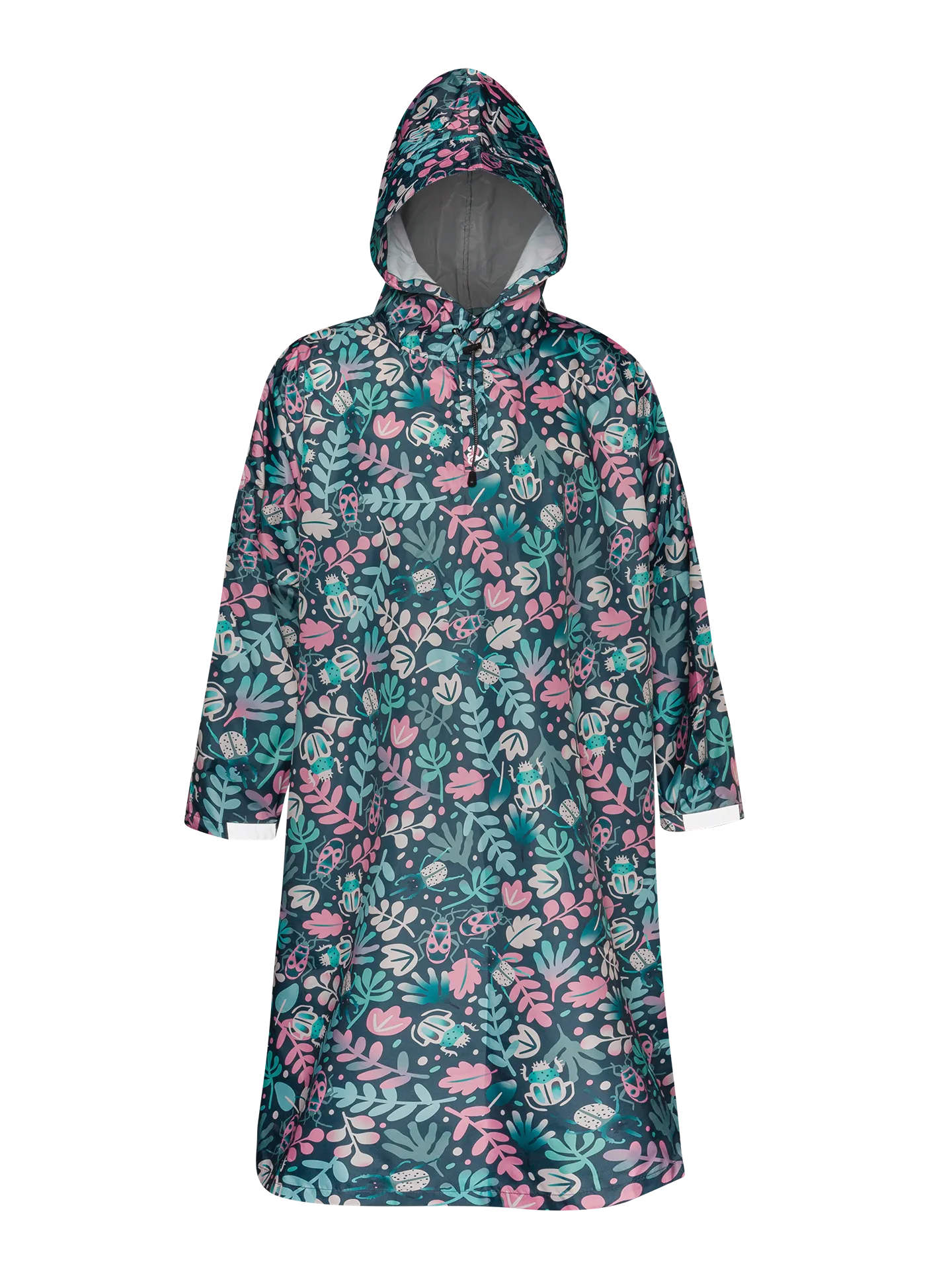Impermeable alegre Hojas e insectos
