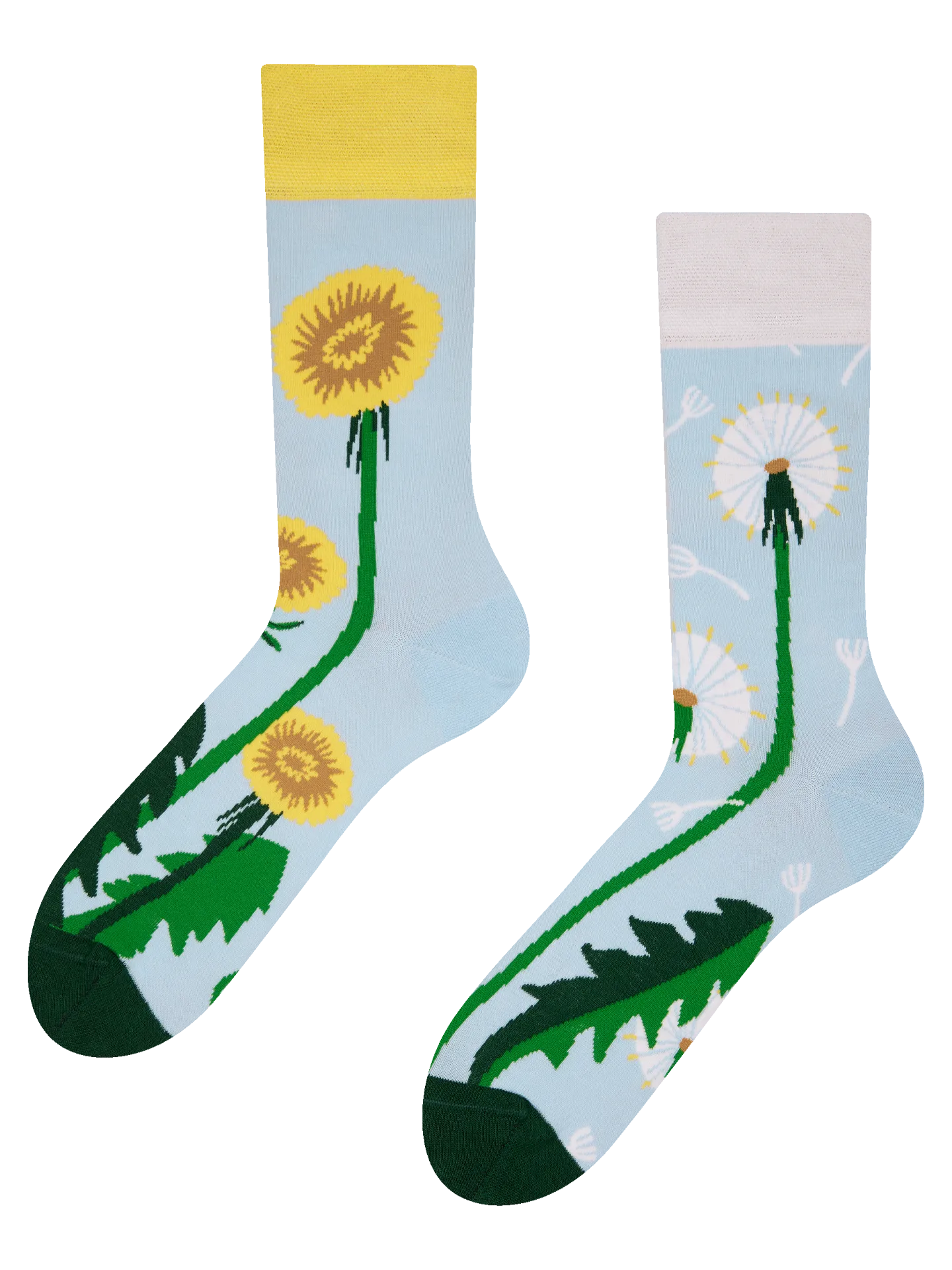 Calcetines alegres Primavera de diente de león