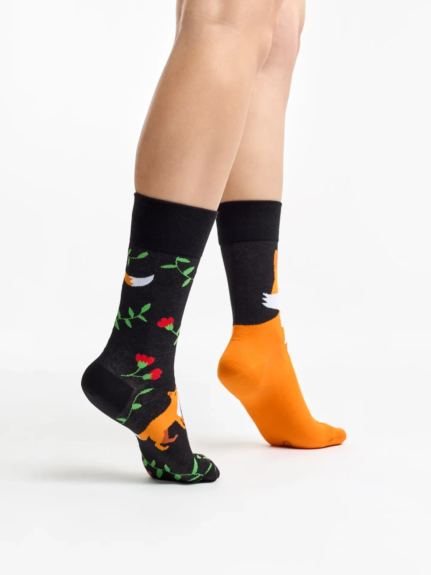 Calcetines alegres Zorro y flores - Image 3