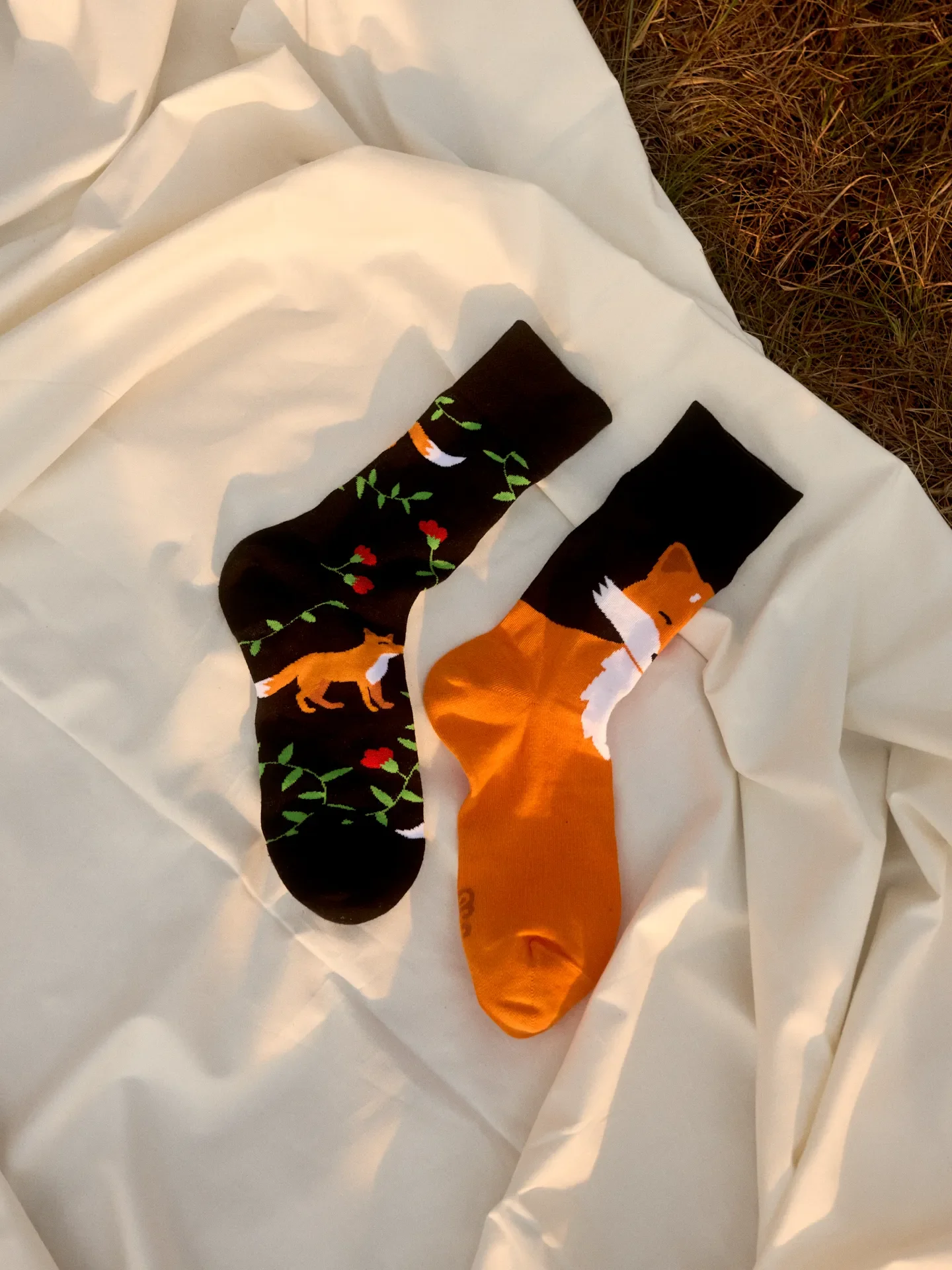Calcetines alegres Zorro y flores - Image 5