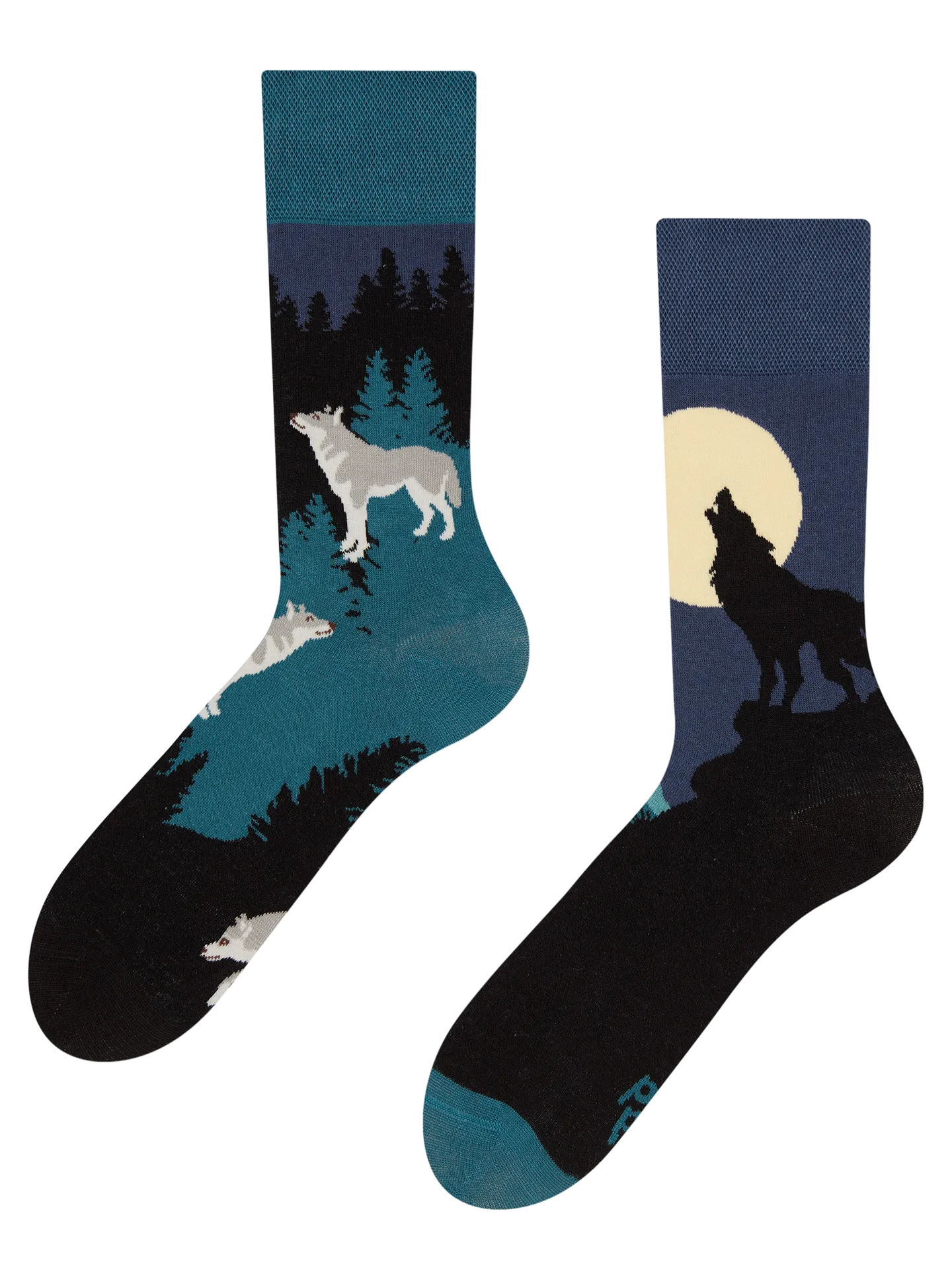 Calcetines alegres Lobo de la luna
