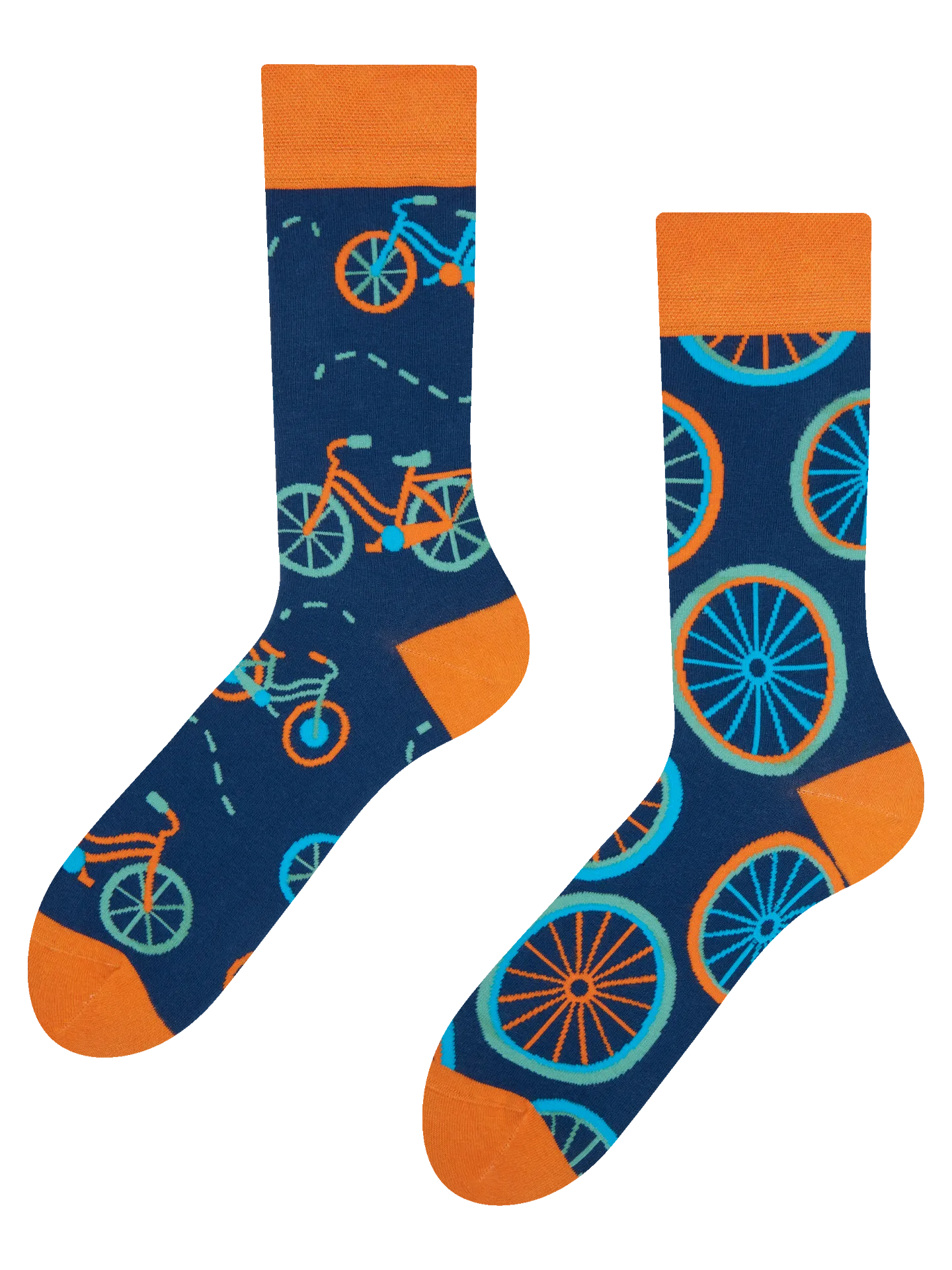 Calcetines alegres Bicicleta naranja
