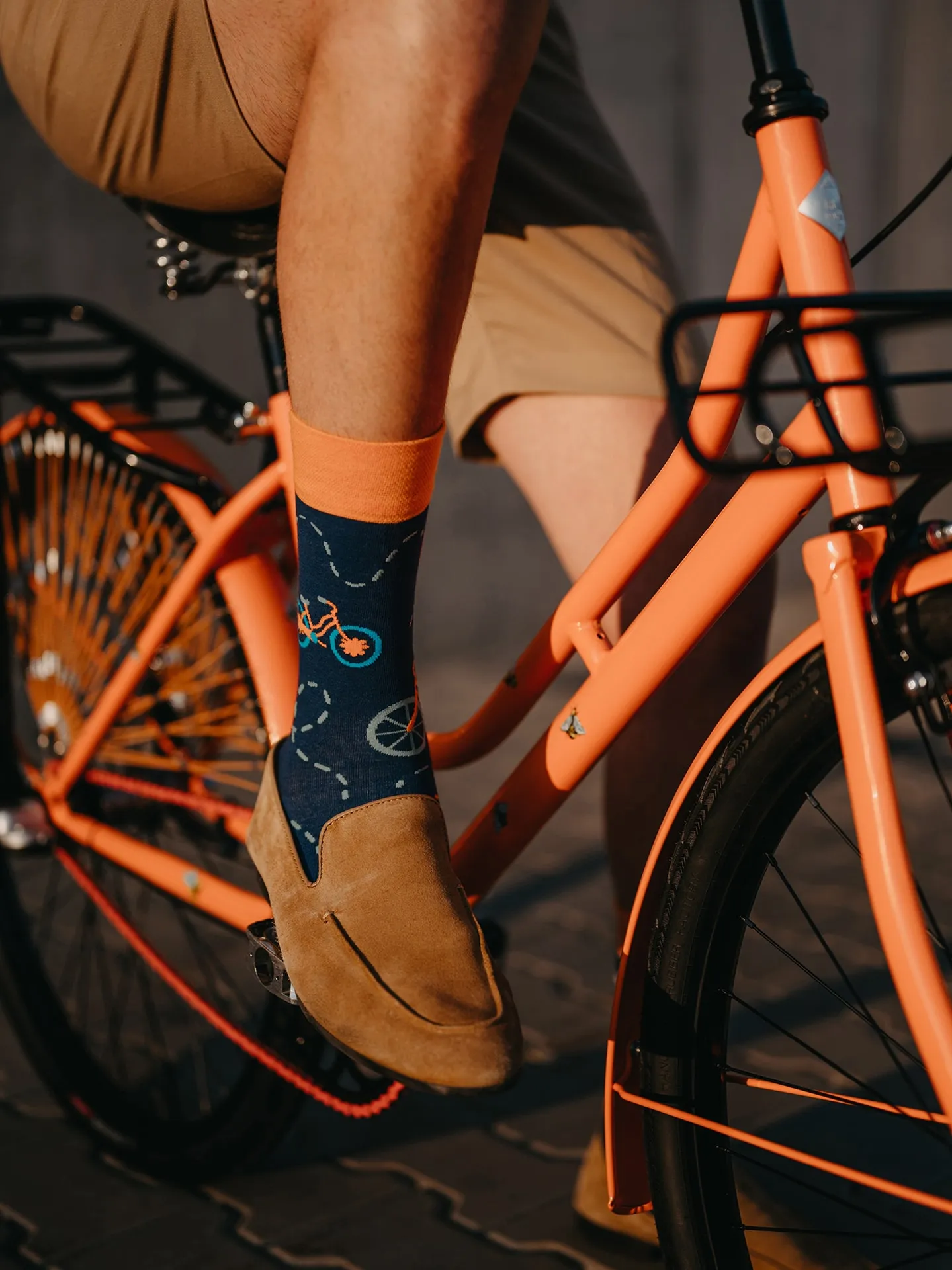 Calcetines alegres Bicicleta naranja - Image 4