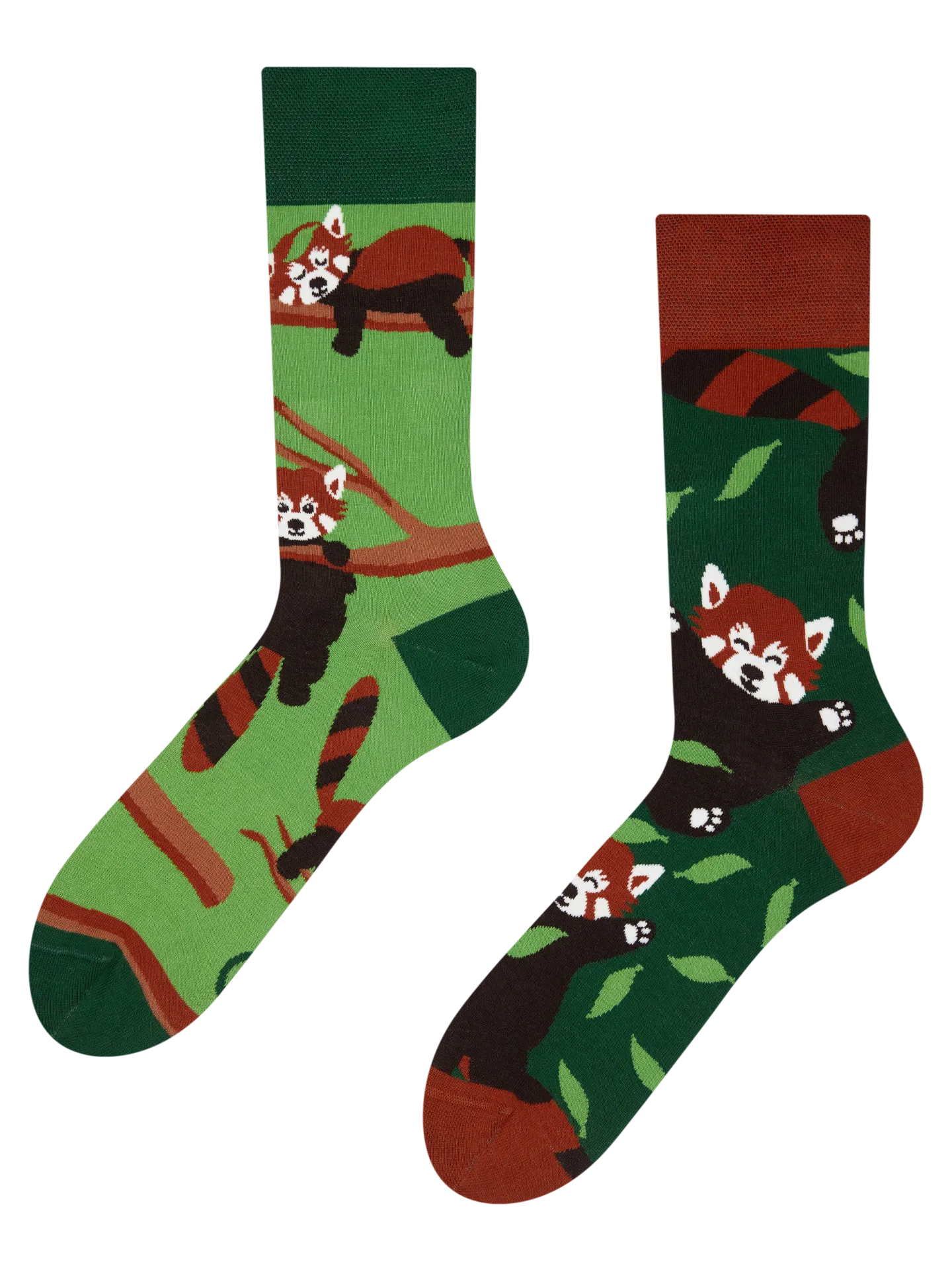 Calcetines alegres Panda rojo