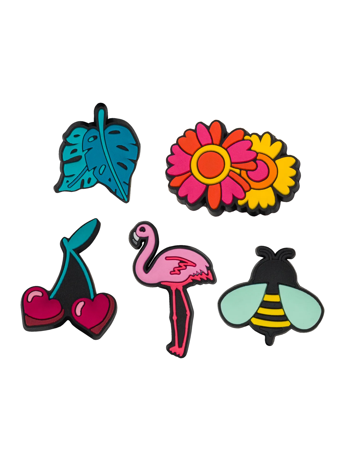 Adornos alegres para cordones, Jardín, 5 uds.