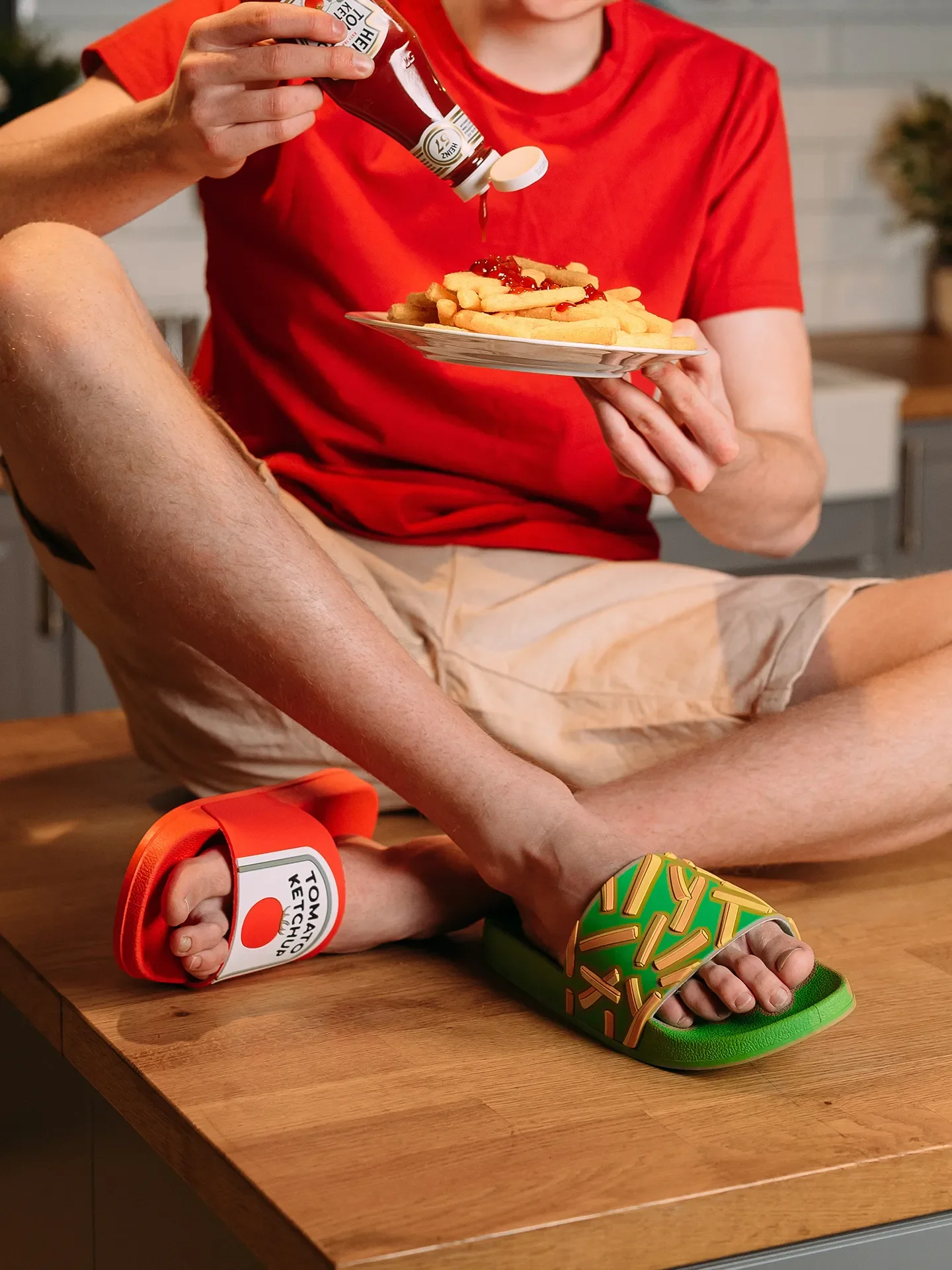 Chanclas alegres Patatas fritas con kétchup - Image 2