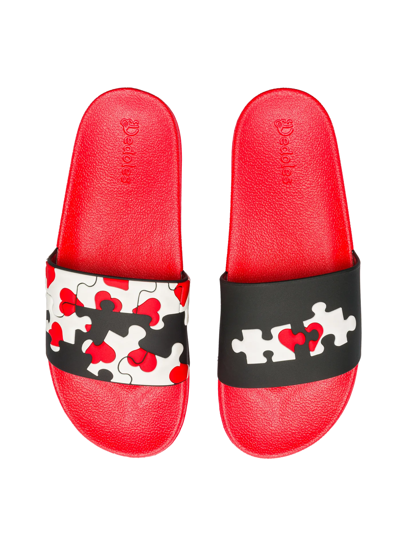 Chanclas alegres Rompecabezas de corazones