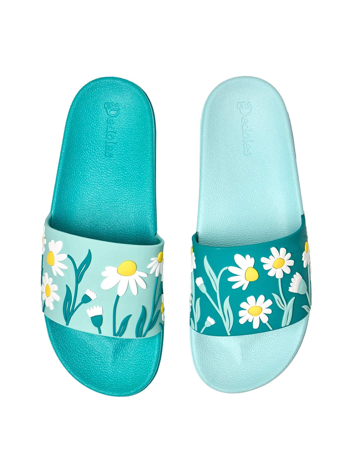 Chanclas alegres Camomila turquesa