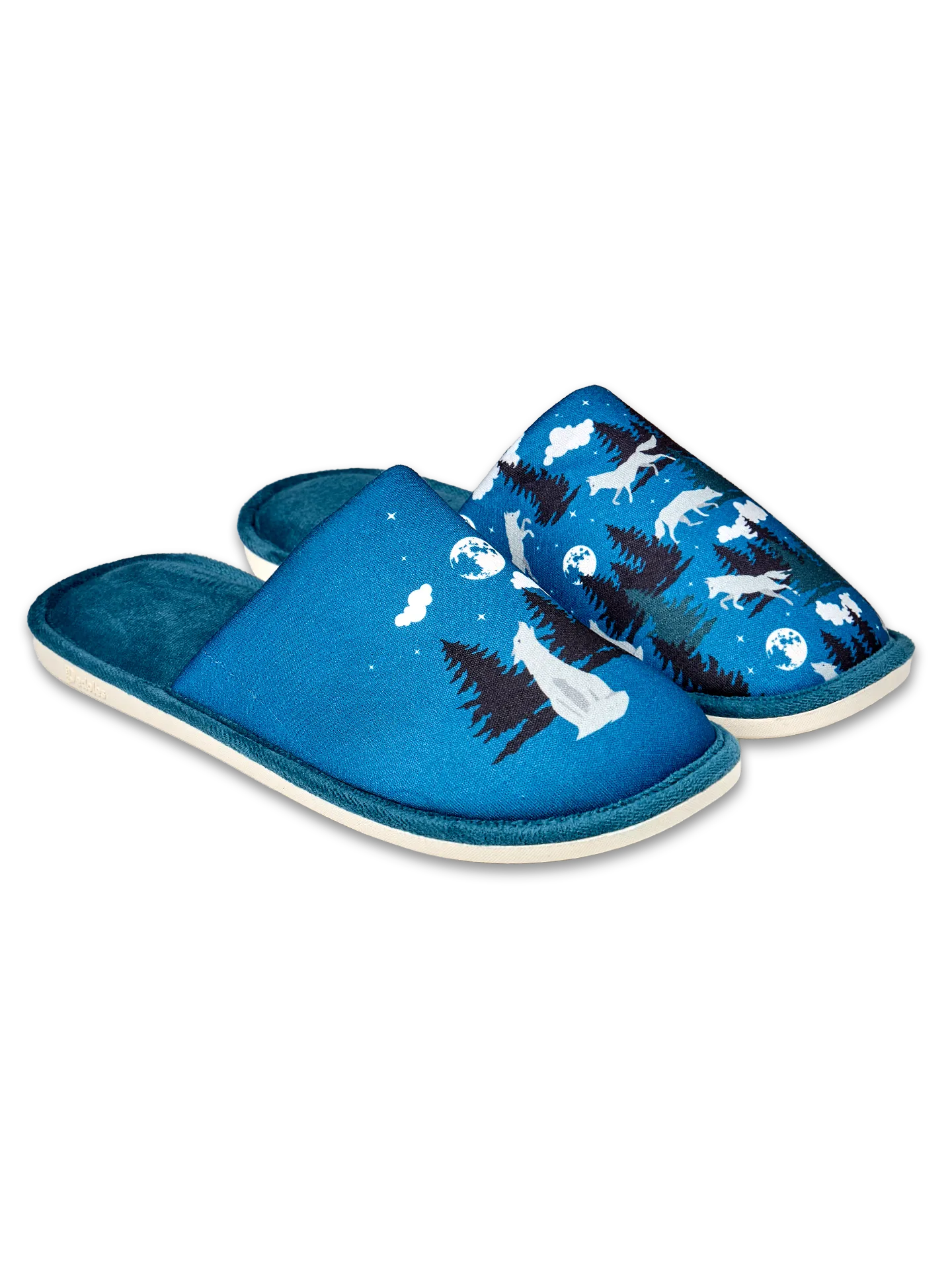 Pantuflas alegres Lobo y luna - Image 4