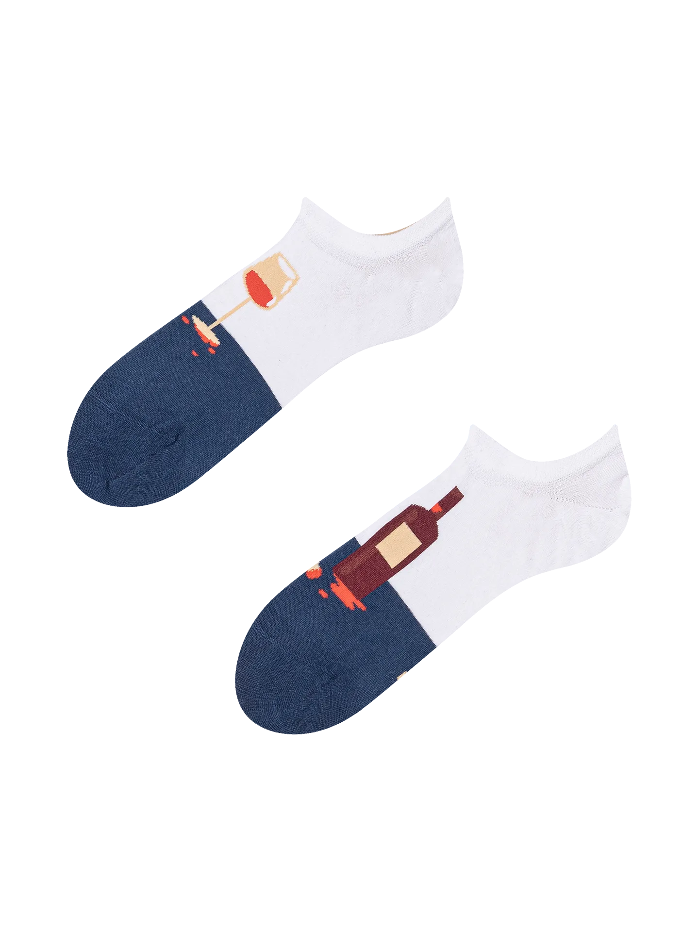 Calcetines sneakers alegres Botella de vino