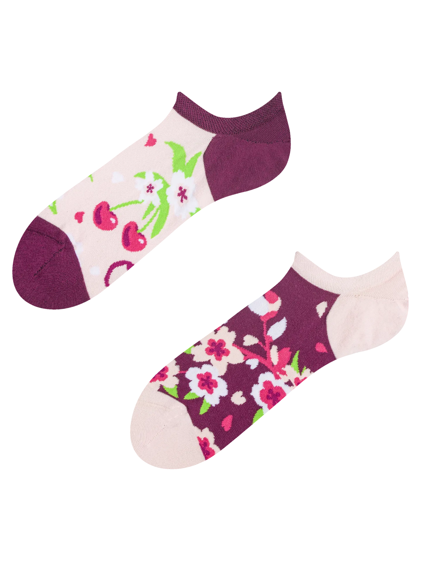 Calcetines sneakers alegres Floración del cerezo