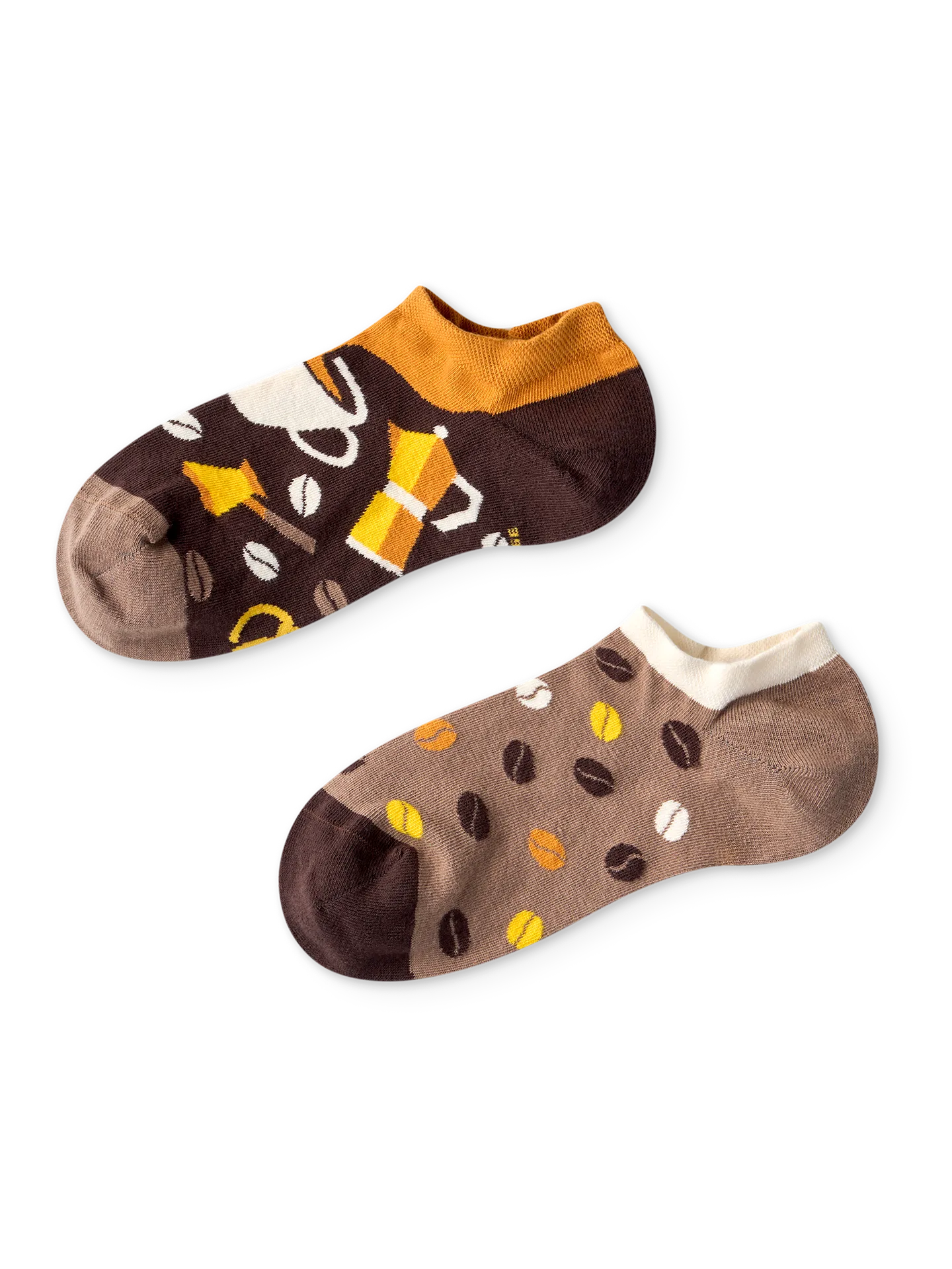 Calcetines sneakers alegres Granos de café