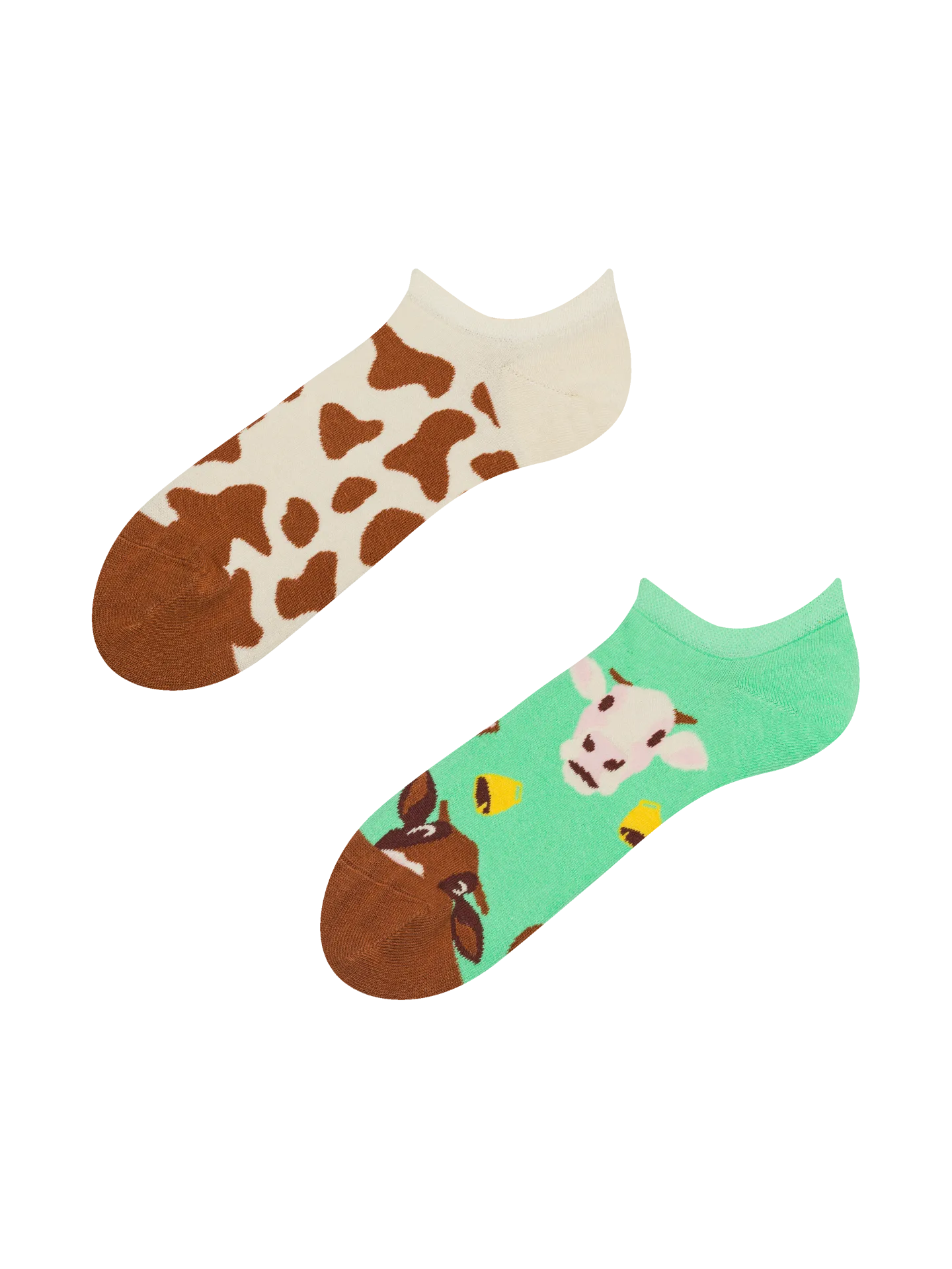 Calcetines sneakers alegres Vaca y campana