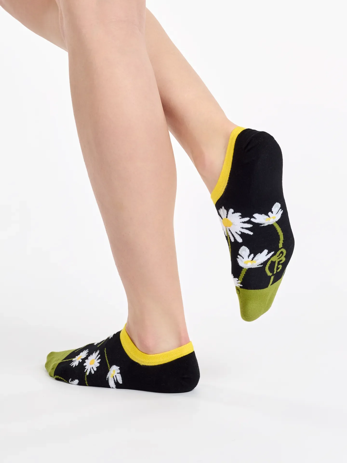 Calcetines sneakers alegres Margaritas en la noche - Image 3