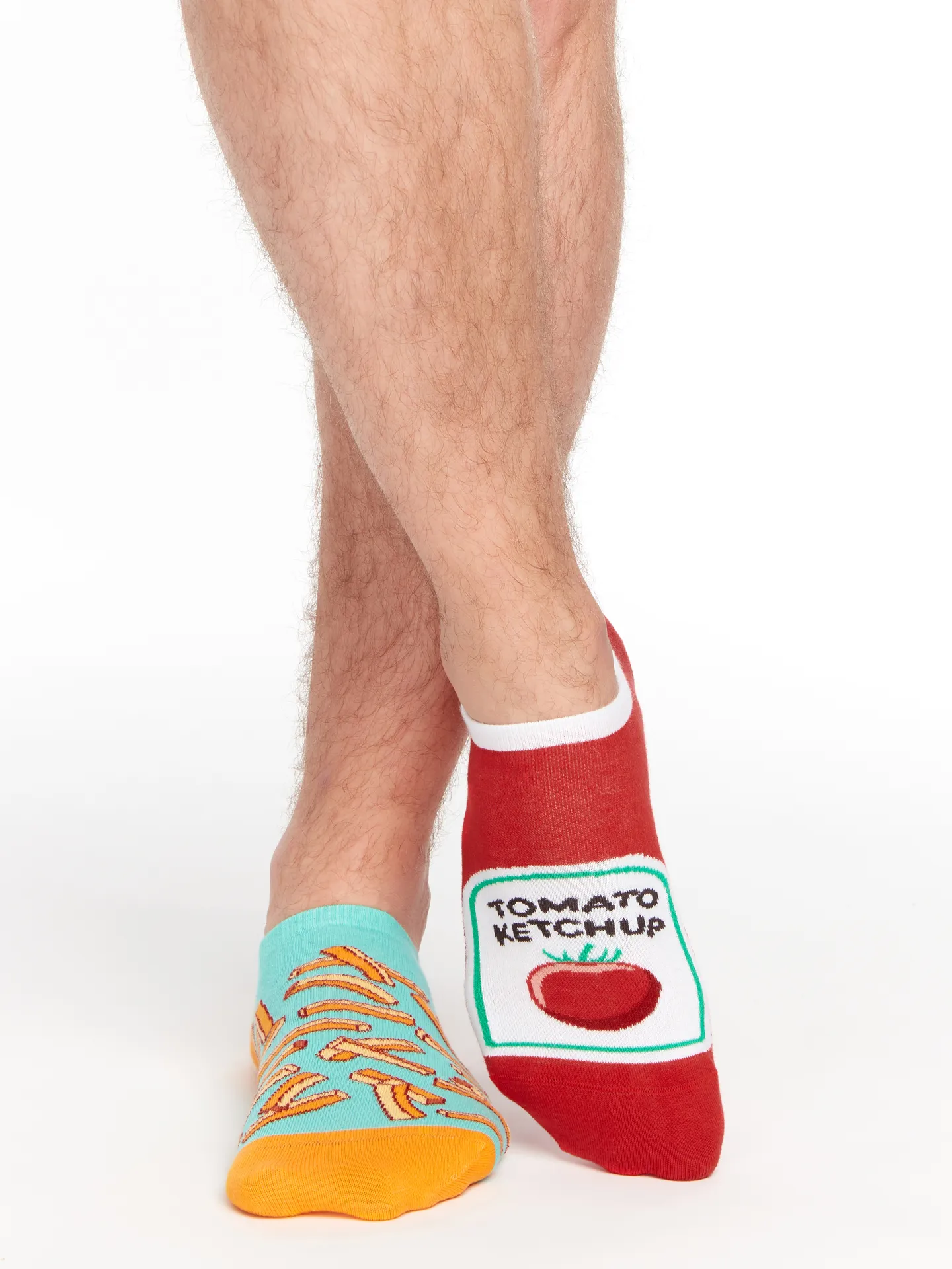 Calcetines sneakers alegres Patatas fritas con kétchup - Image 3