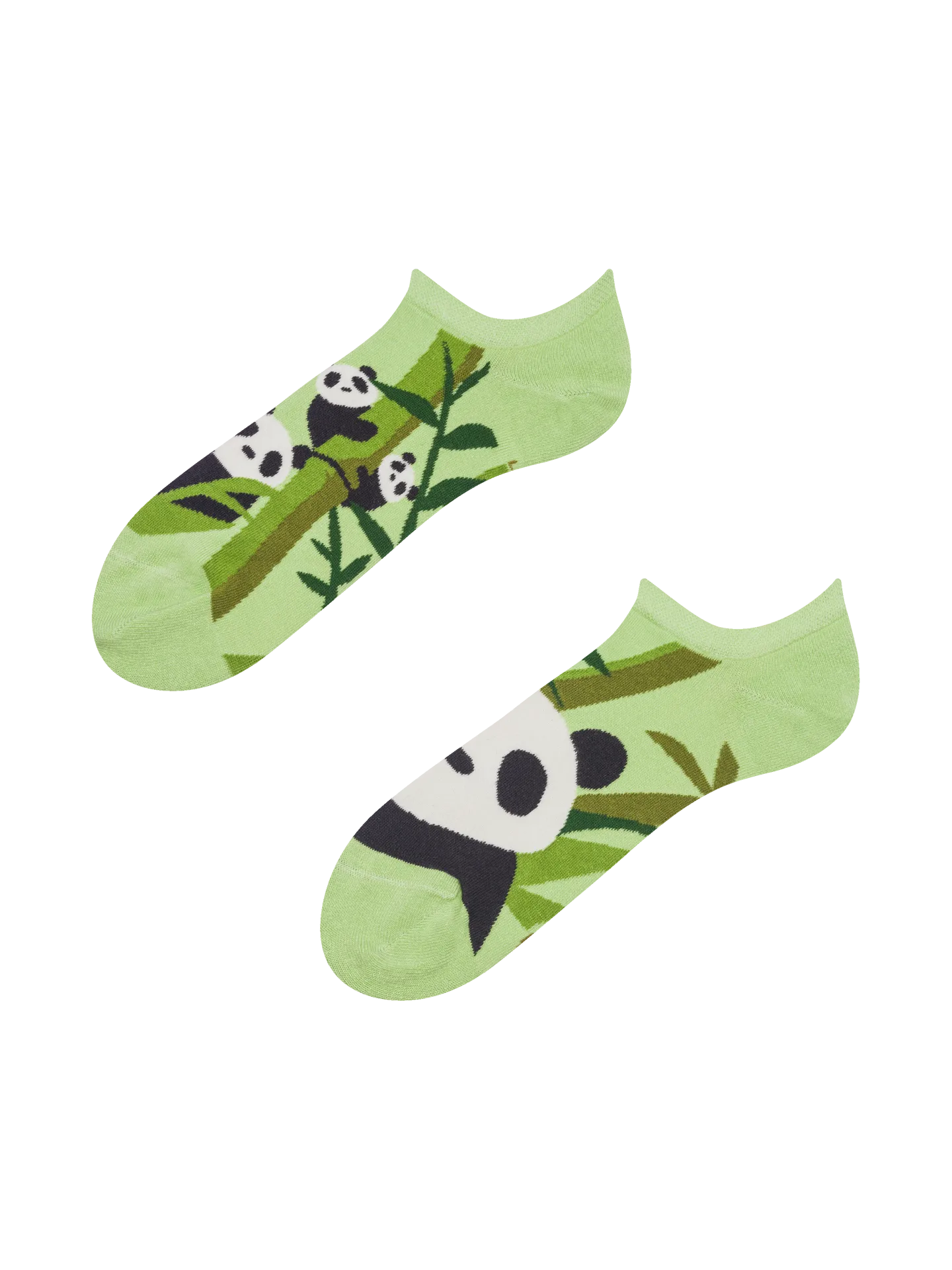 Calcetines sneakers alegres Pandas y bambú
