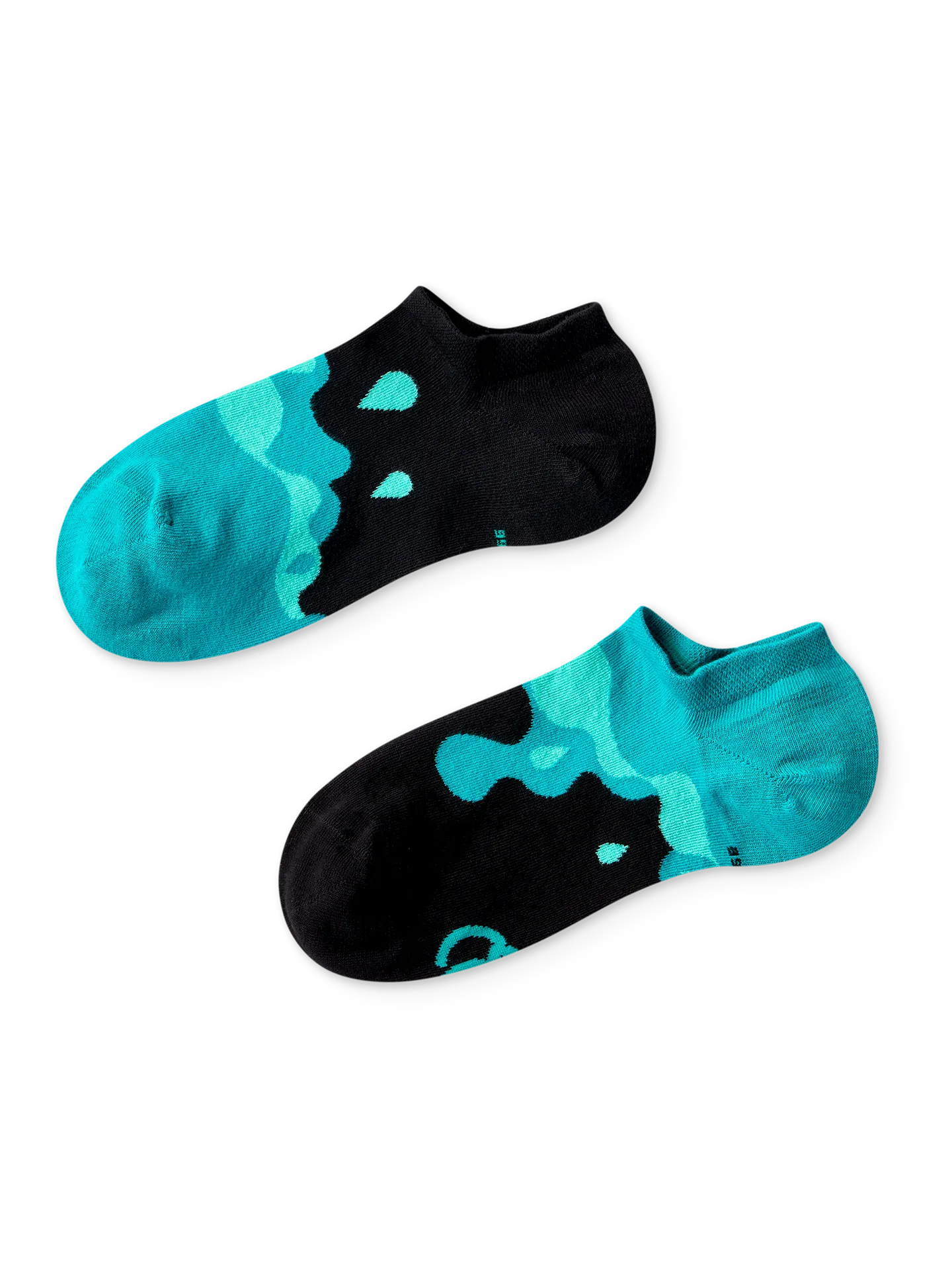 Calcetines sneakers alegres Gotas de agua turquesas