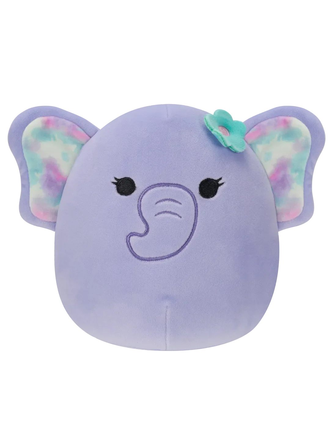 Squishmallows Anjali, el Elefante Morado con Alfiler de Flor, 20 cm