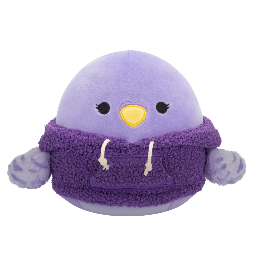 Squishmallows Anoushka el Periquito con Capucha Lanuda, 20 cm