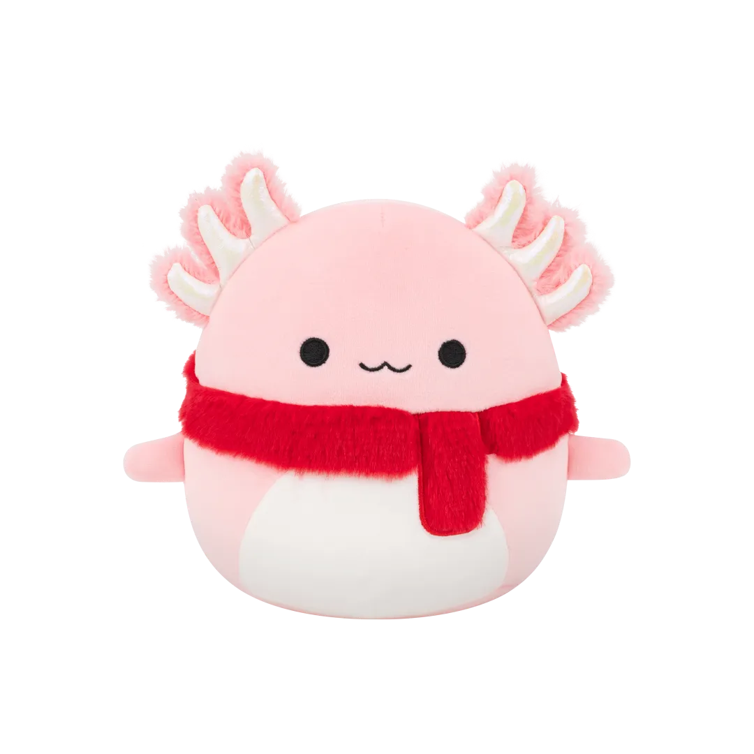 Squishmallows Archie, El Ajolote Rosa Con Bufanda Suave, 30 cm