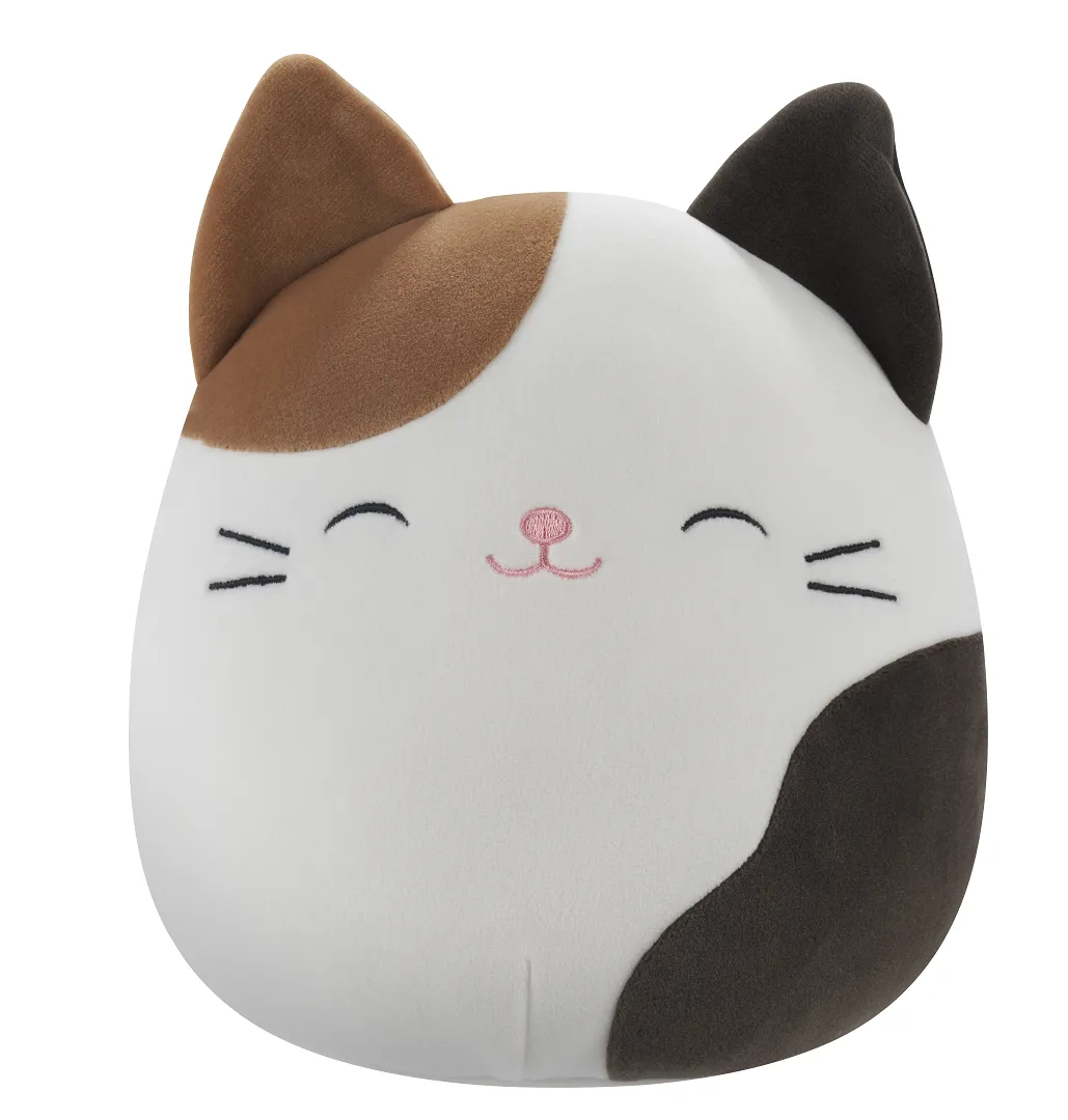 Squishmallows Cam el Gato marrón y blanco, 20 cm