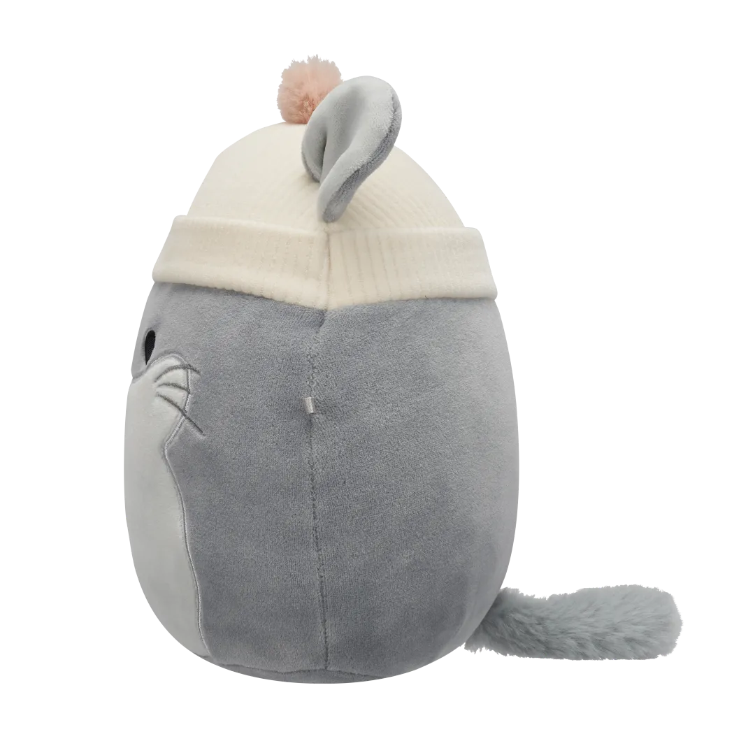 Squishmallows Camilo, La Chinchilla Gris Con Gorro Beige, 20 cm - Image 3