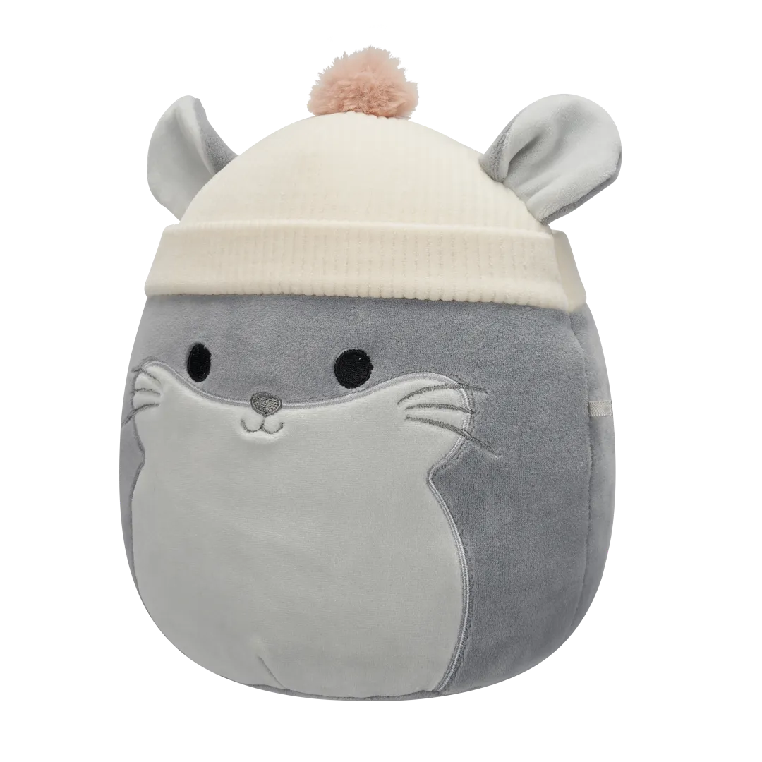 Squishmallows Camilo, La Chinchilla Gris Con Gorro Beige, 20 cm - Image 4