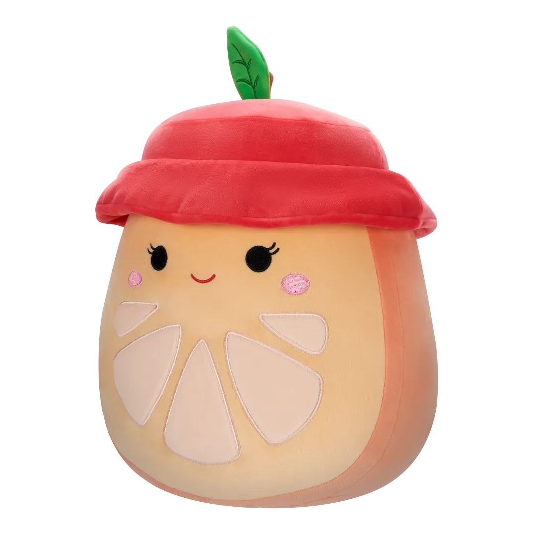 Squishmallows Celia la Rodaja de Naranja con Sombrero de Pescador Rojo, 30 cm - Image 2