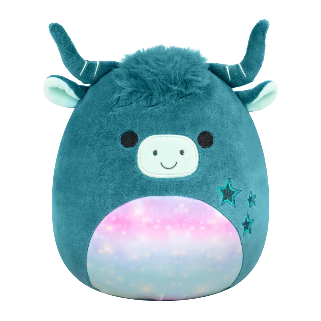 Squishmallows Clark, la vaca Highland verde, 13 cm