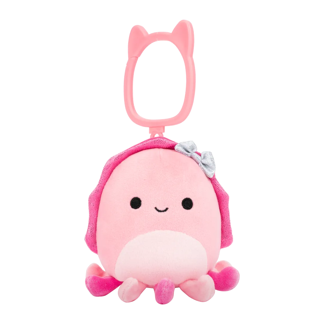 Squishmallows llavero Auggie, la sepia con lazo, 9 cm
