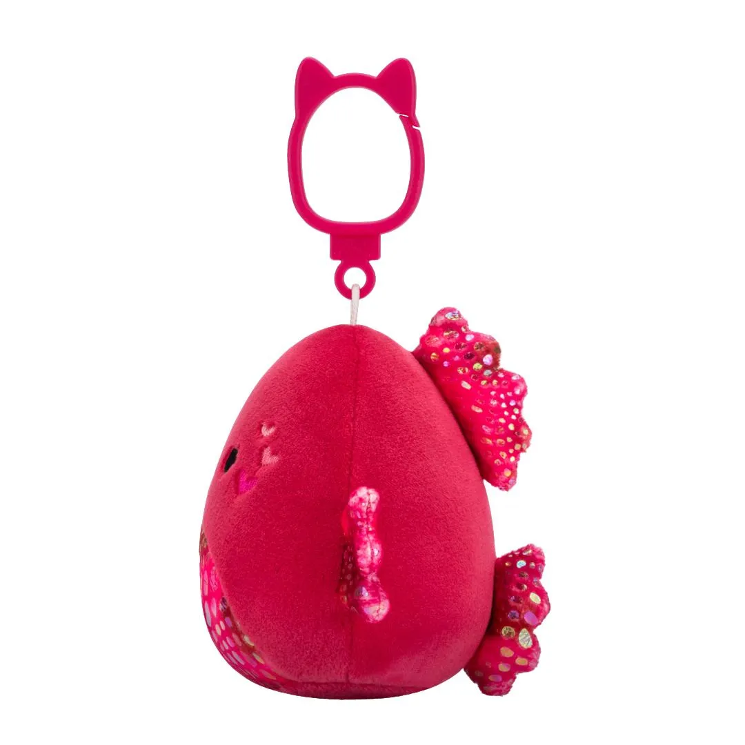 Squishmallows Clip-On Barella la Pez Betta Frambuesa, 9 cm - Image 2