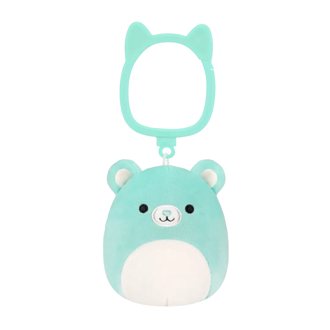 Llavero Squishmallows Belinda la Osa Verde Turquesa, 9 cm