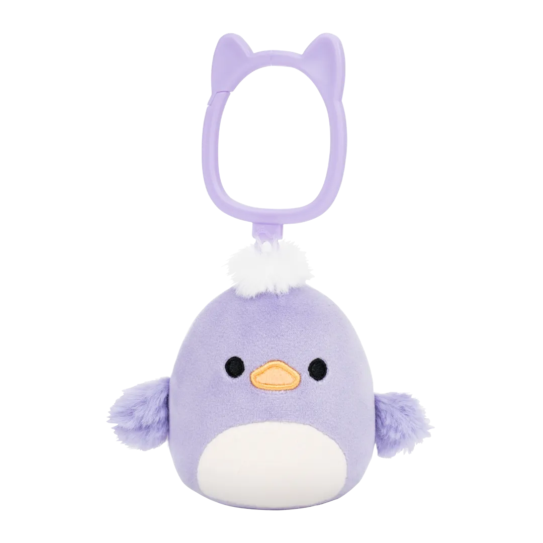 Squishmallows llavero Daquarius, el pato morado, 9 cm