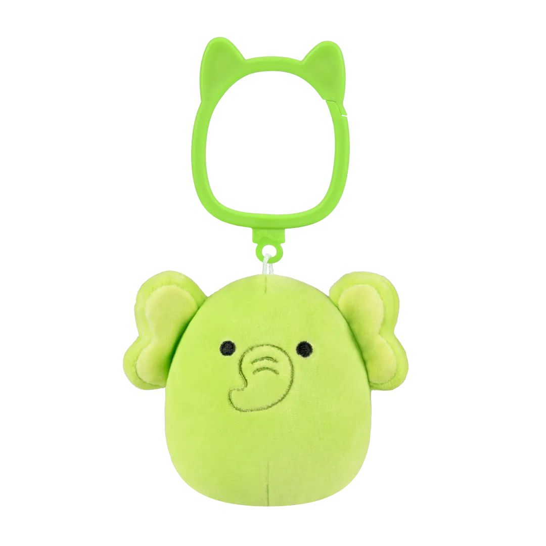Llavero Squishmallows Franky el Elefante Verde Lima, 9 cm