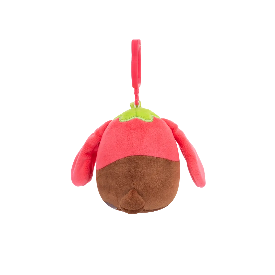 Squishmallows Clip-On Gunda la Conejita Fresa Bañada en Chocolate, 9 cm - Image 4