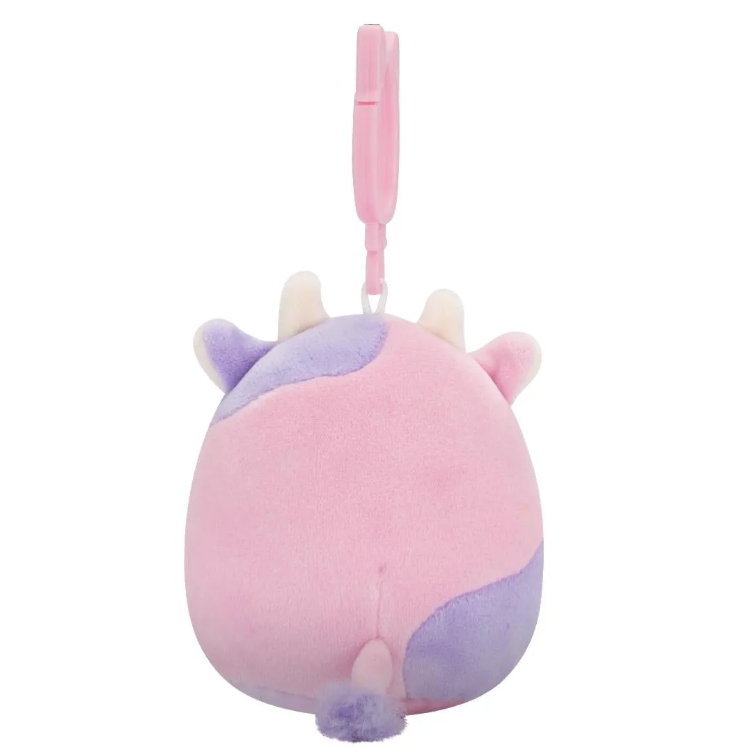 Squishmallows Clip-On Patty la Vaca Rosa y Morada que Guiña el Ojo, 9 cm - Image 4