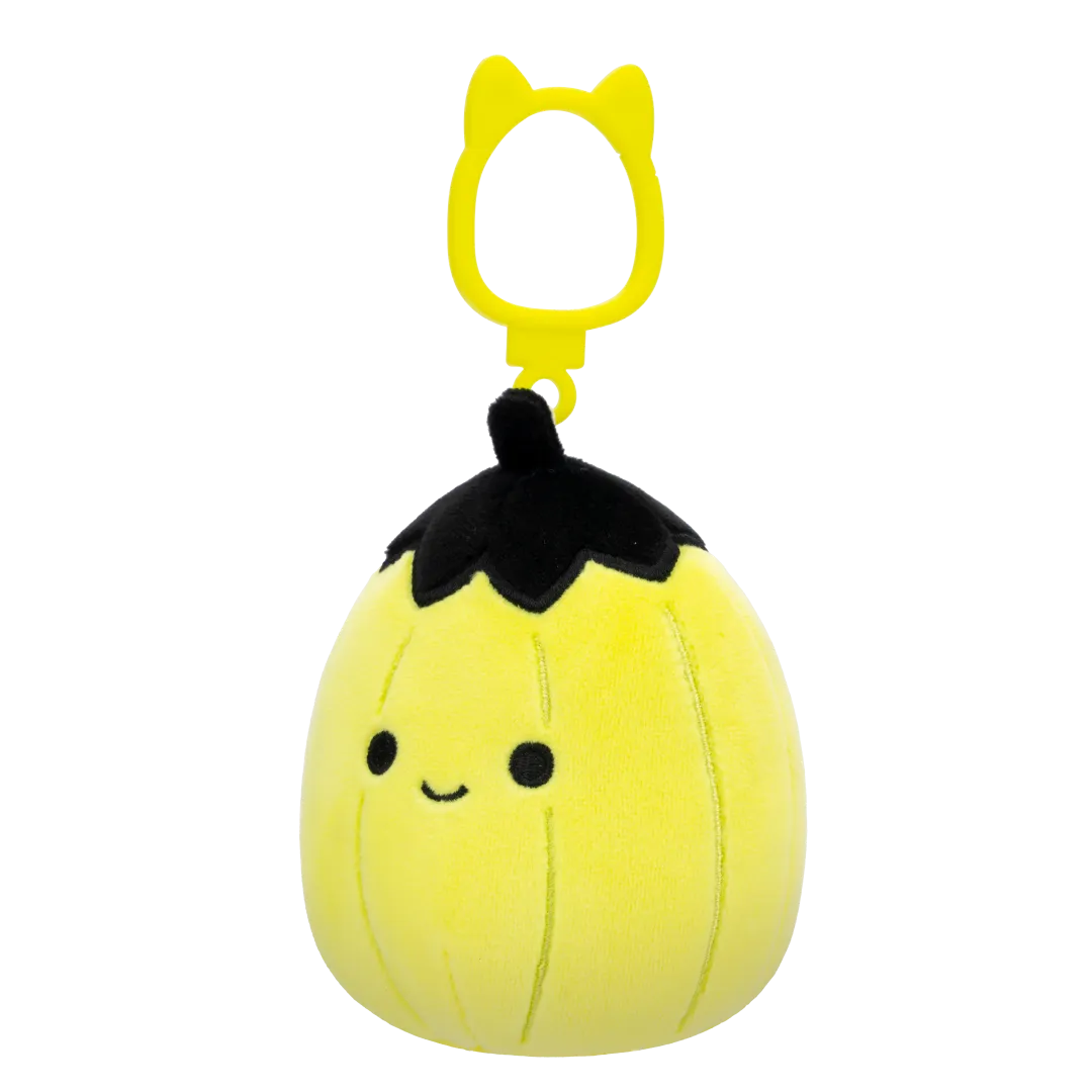 Squishmallows Clip-On Walt la Calabaza Verde Lima Fluorescente con Tapa Negra, 9 cm - Image 2