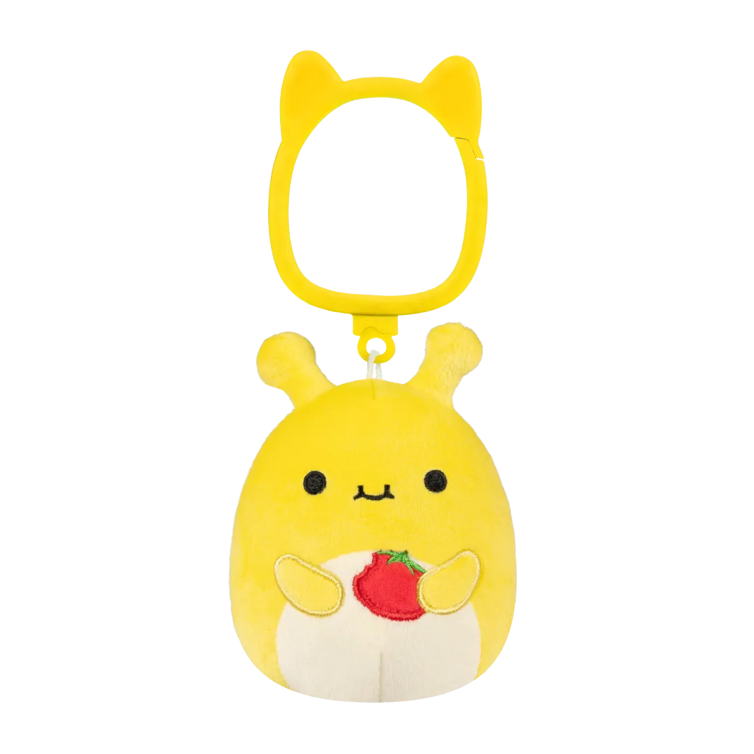 Llavero Squishmallows Zarina la Babosa Amarillo Banana, 9 cm