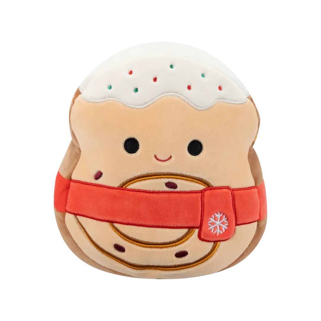 Squishmallows Davey, La Tostada De Rollo De Canela Con Bufanda Roja, 20 cm